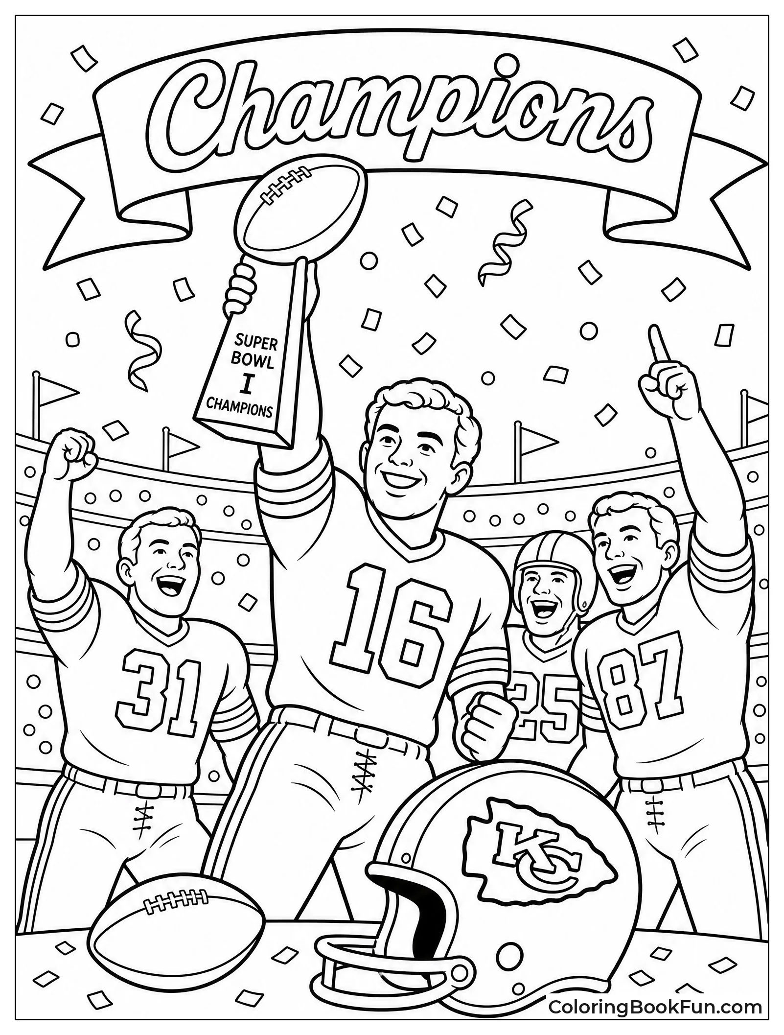 Chiefs Winning First Super Bowl Trophy