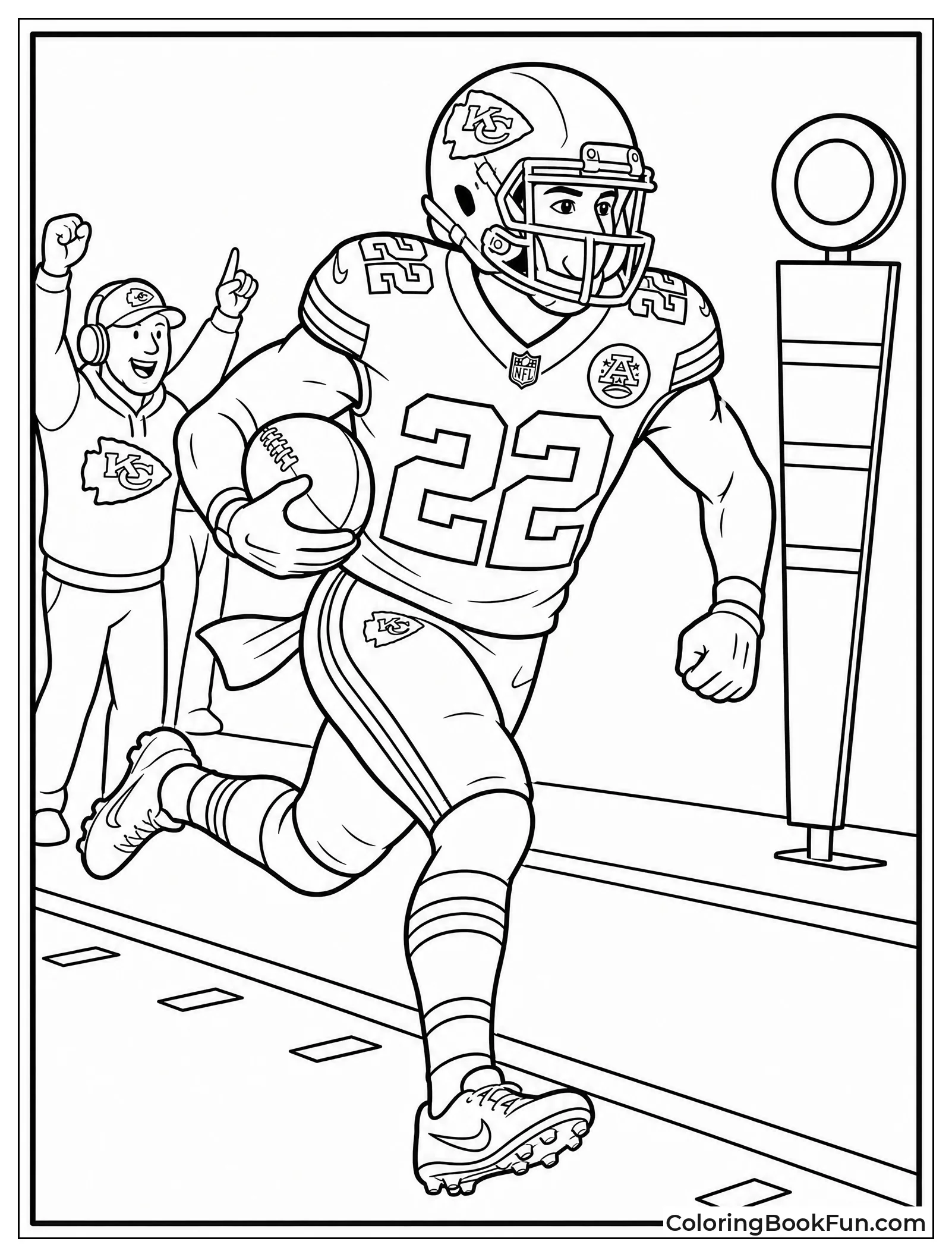 Player Running with Interception Ball