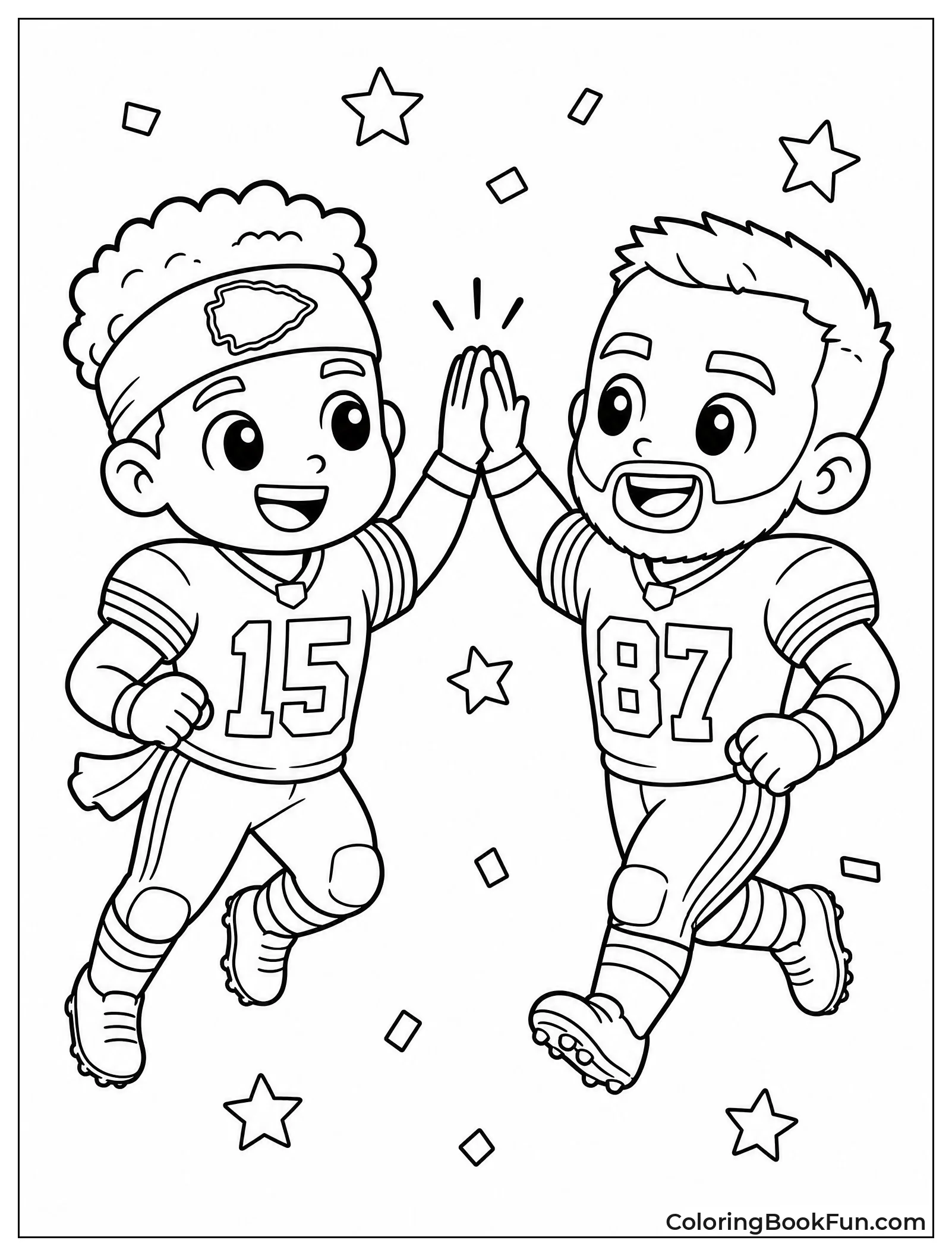 Mahomes and Kelce High Fiving