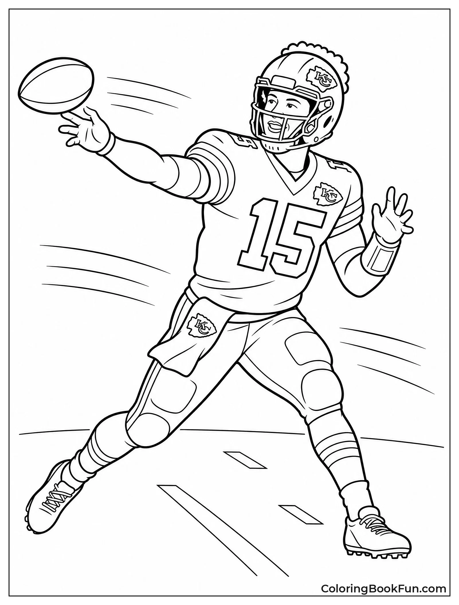 Mahomes Throwing Sidearm Pass Downfield