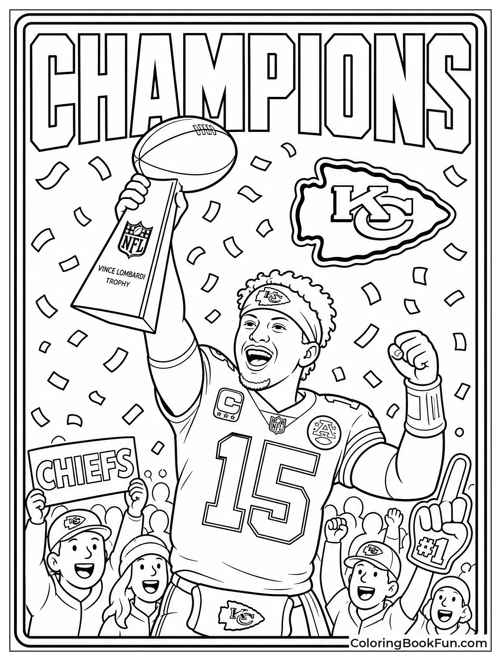 Captain Lifting Super Bowl Trophy