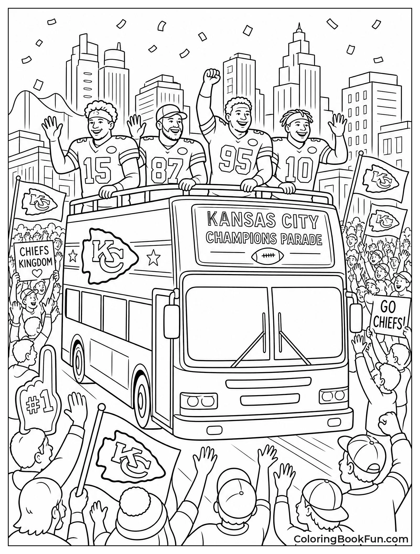 Players on Bus in Victory Parade