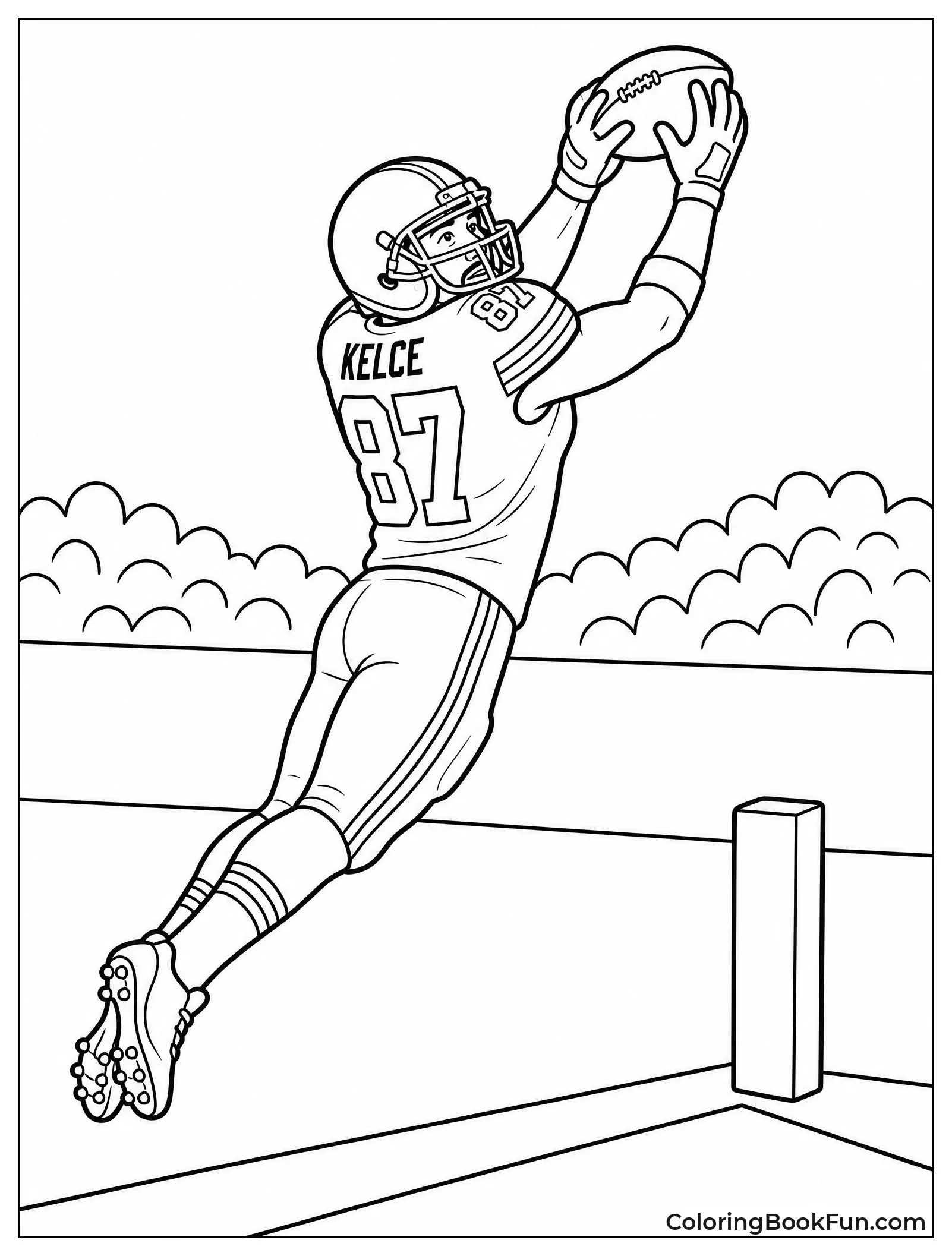 Kelce Catching Touchdown in End Zone