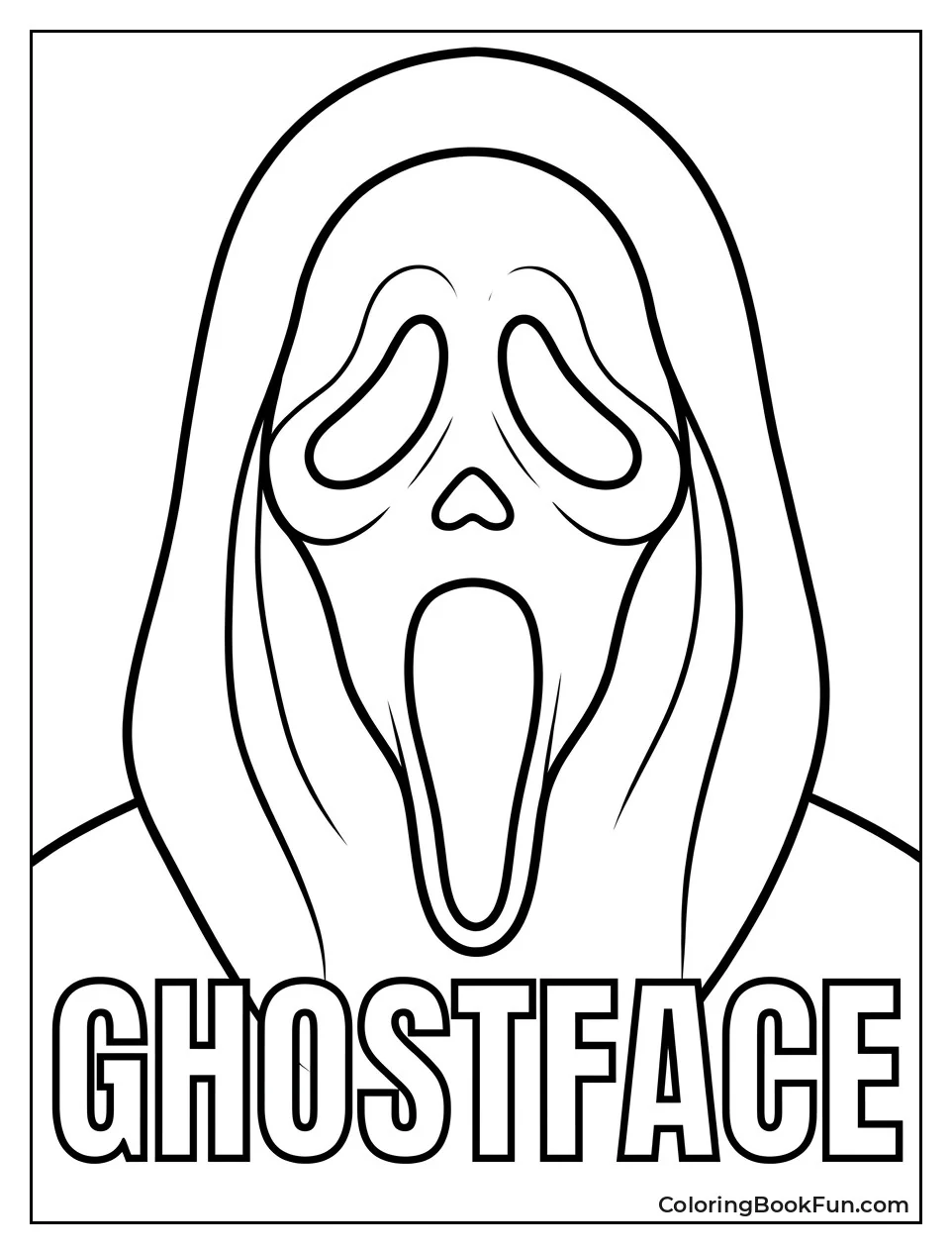 Ghostface Mask with Deep Shadowy Eyes