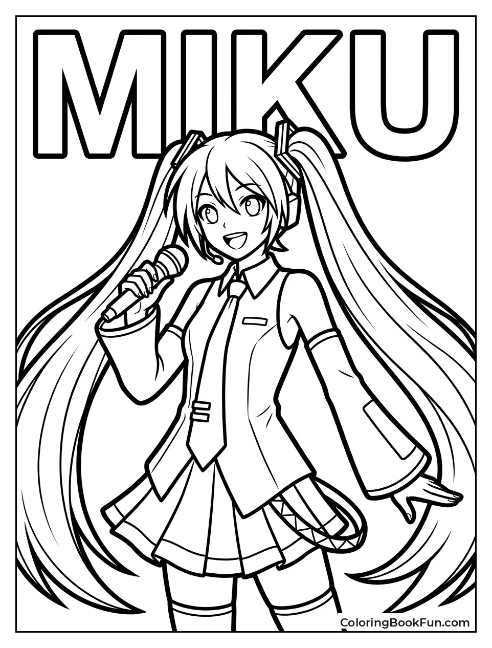 Miku Smiles with Twin Tails