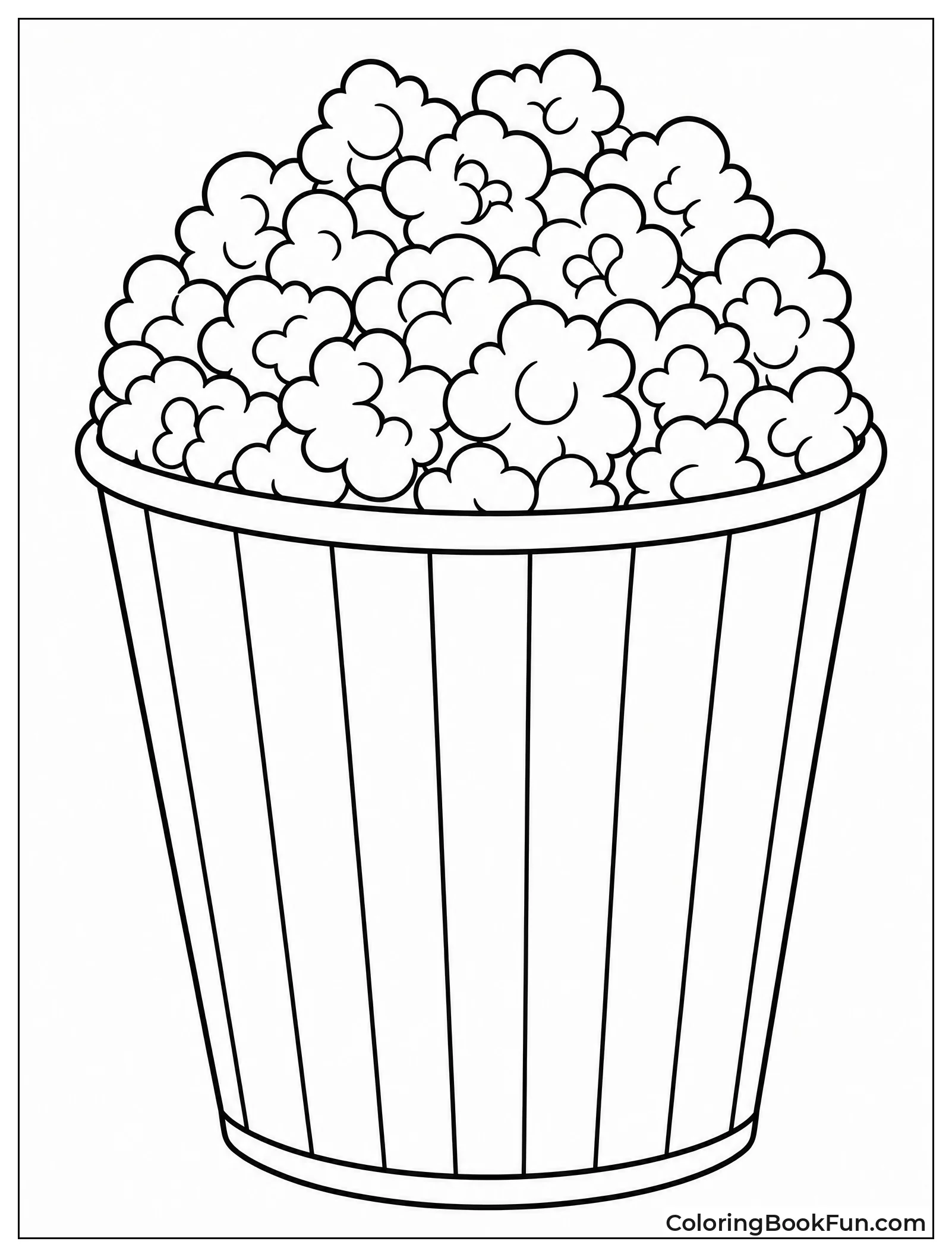 Striped Movie Popcorn Bucket