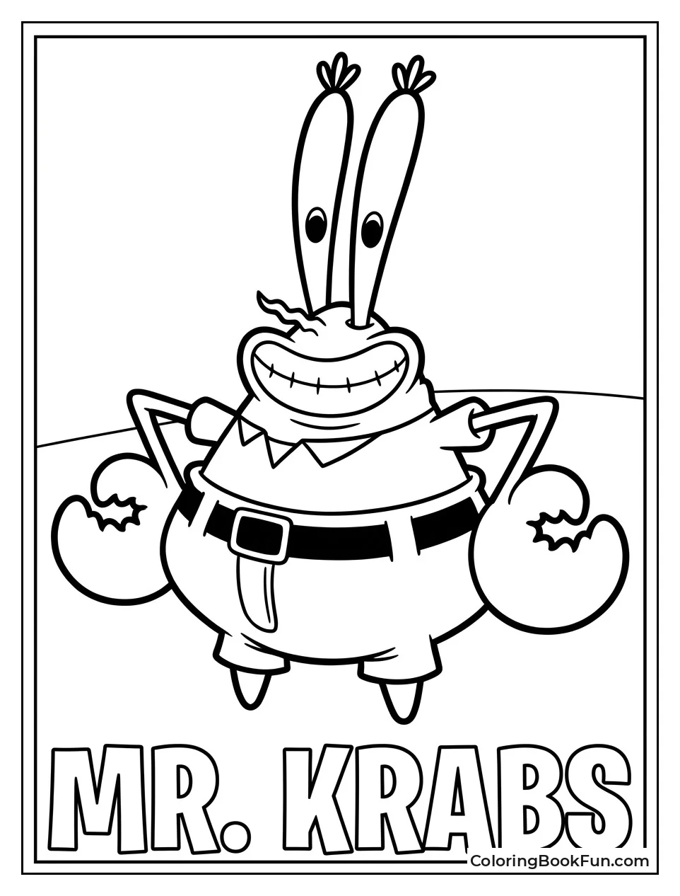 Classic Mr Krabs Standing Proud