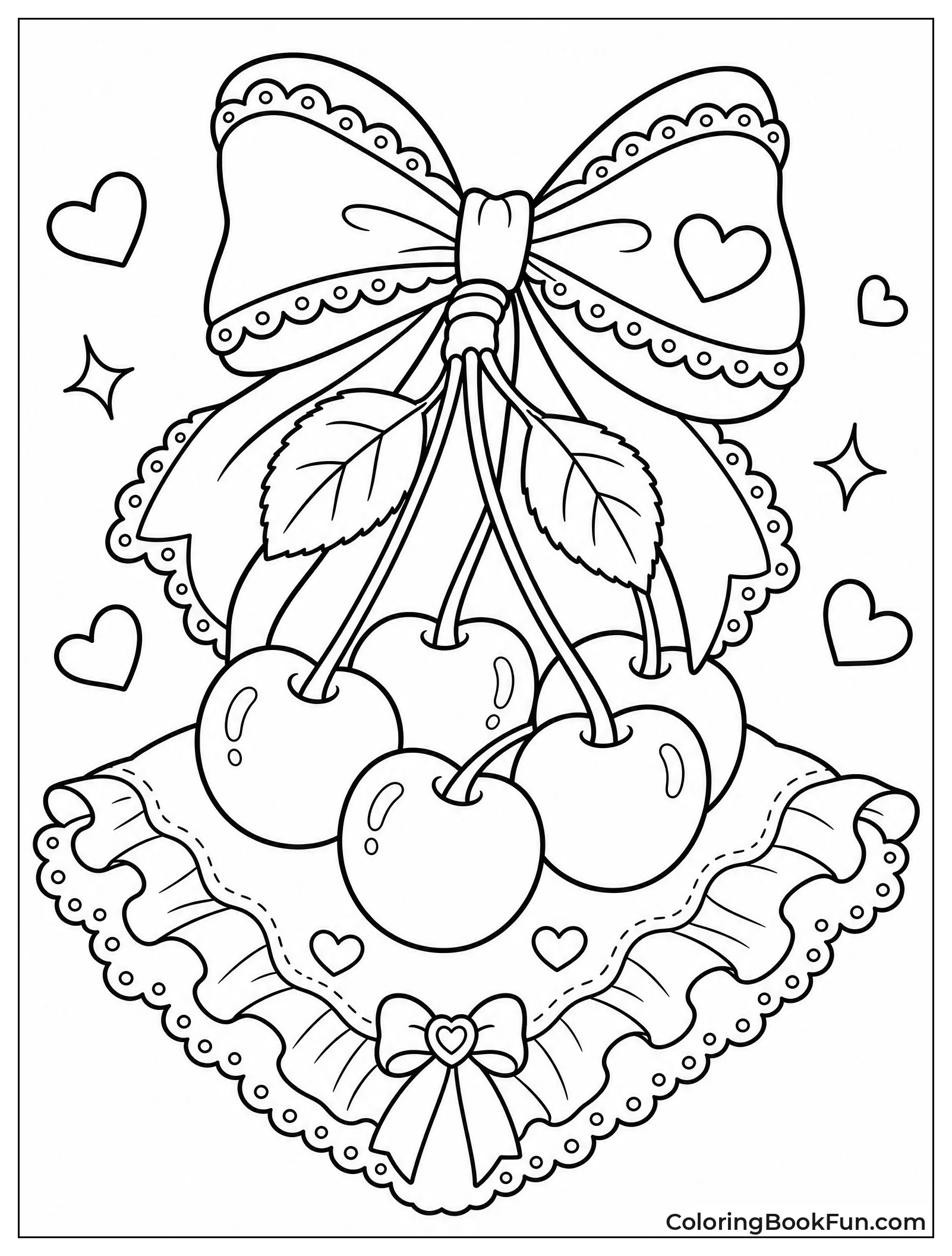Cherries Tied with Bow