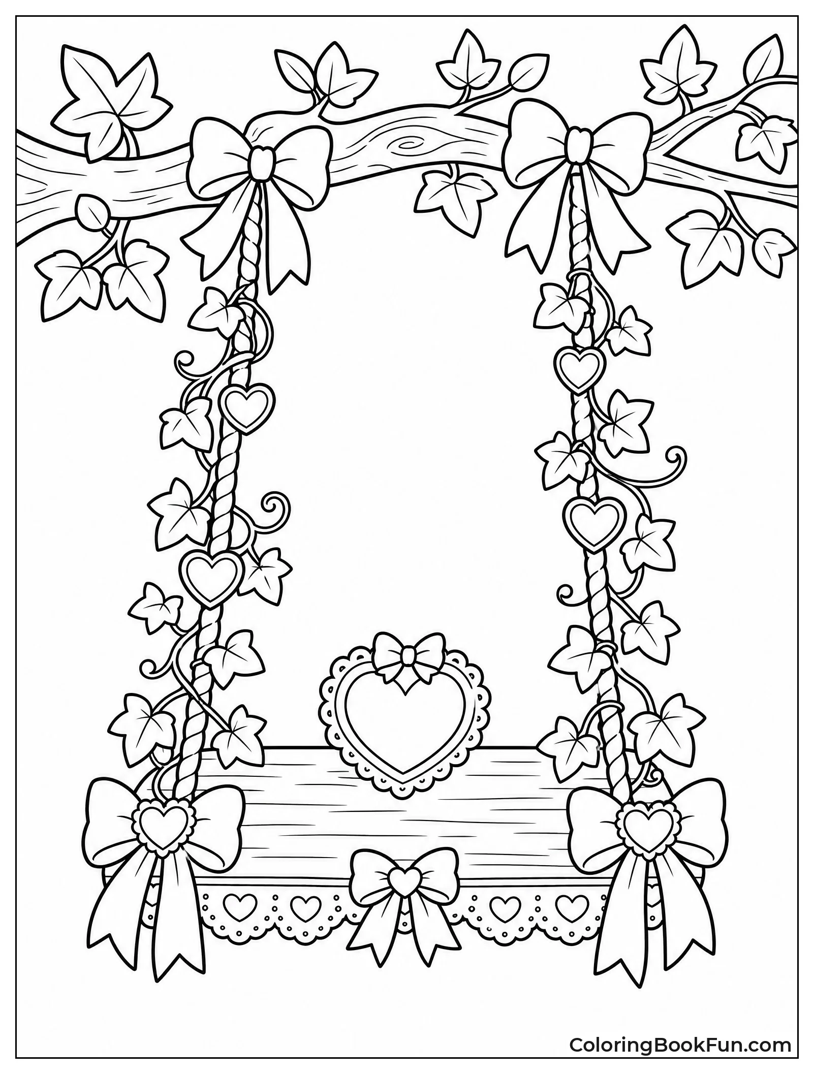 Swing Decorated with White Bows