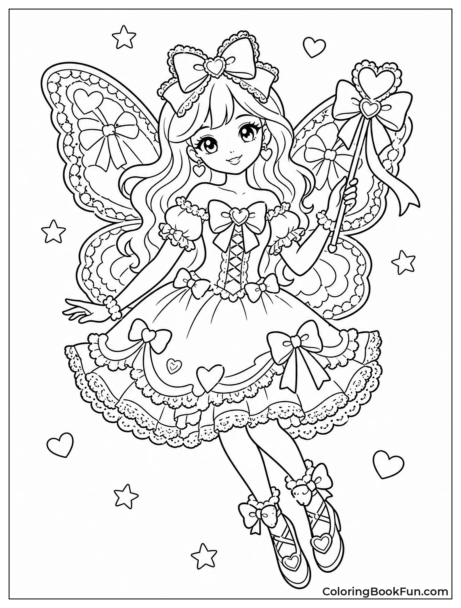 Fairy Holding Bow Wand