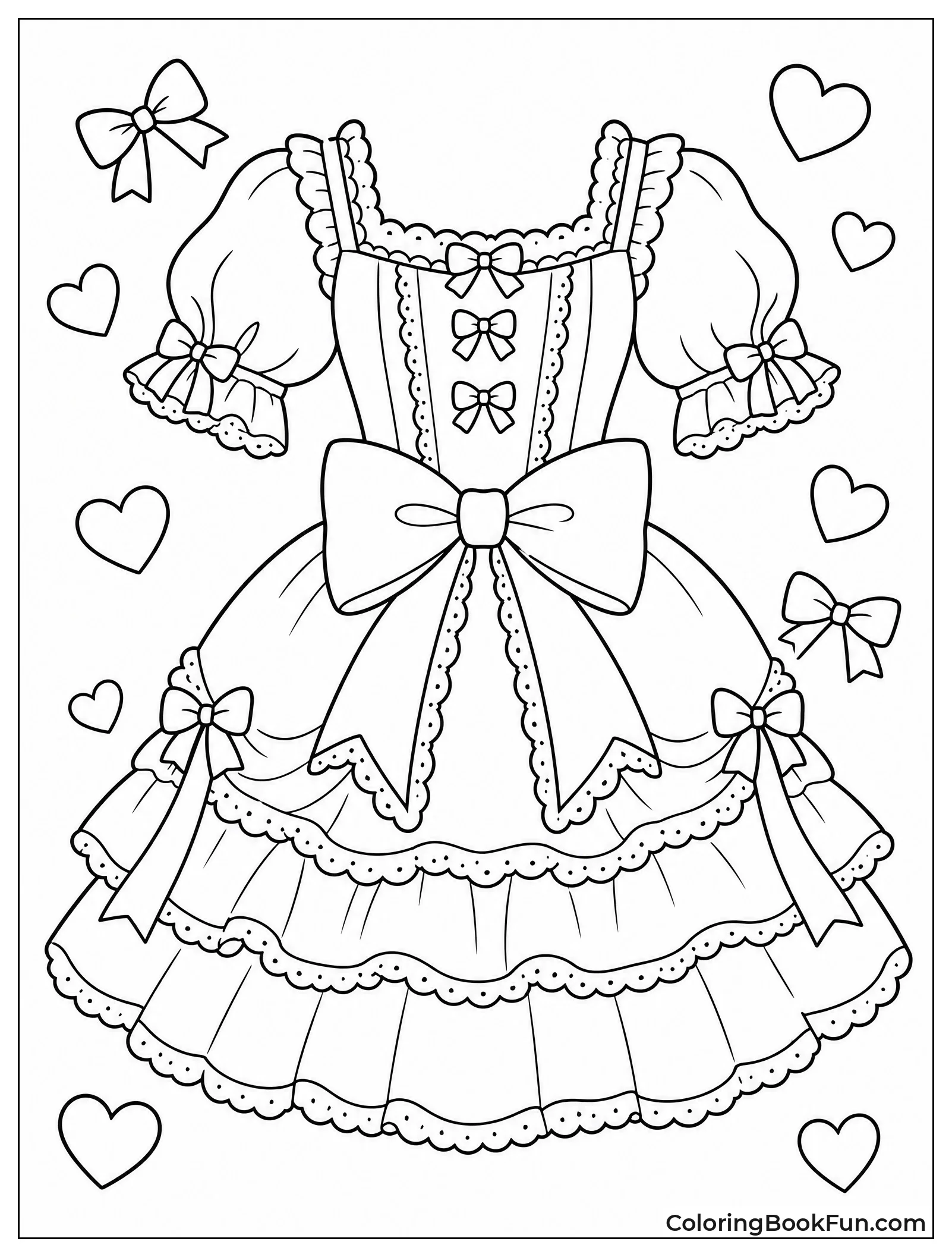 Frilly Dress with Big Bow