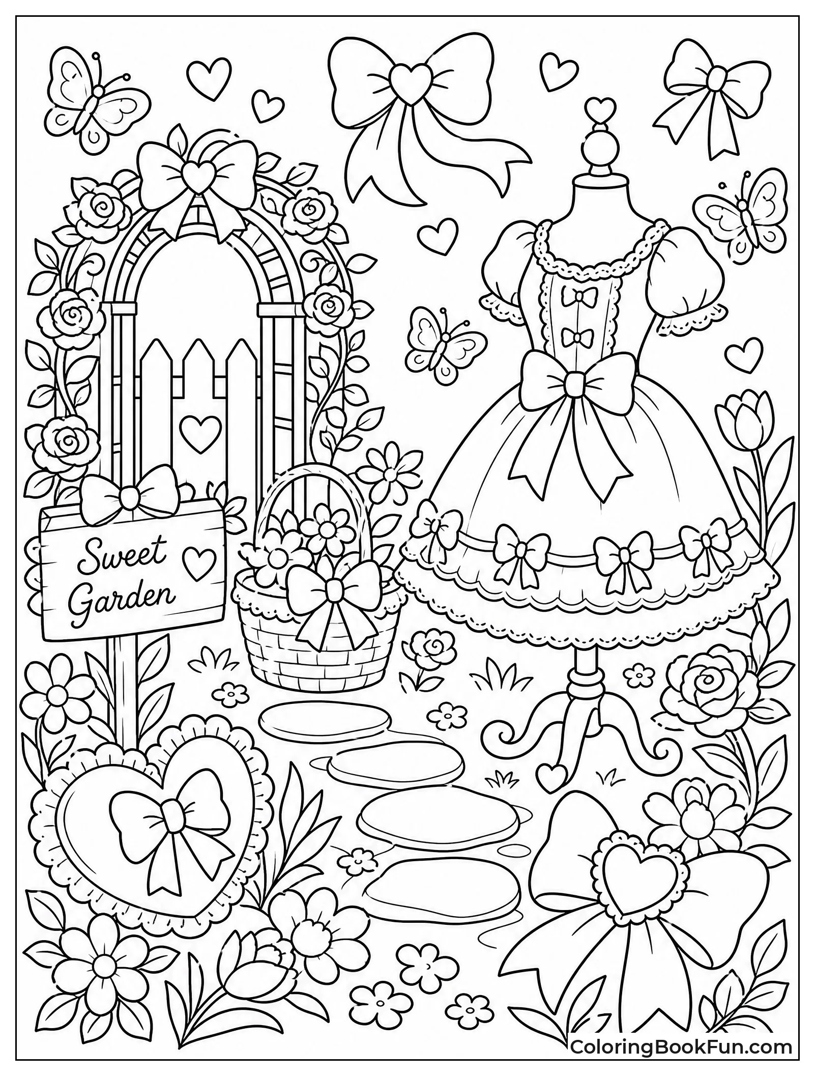 Garden with Floating Bows