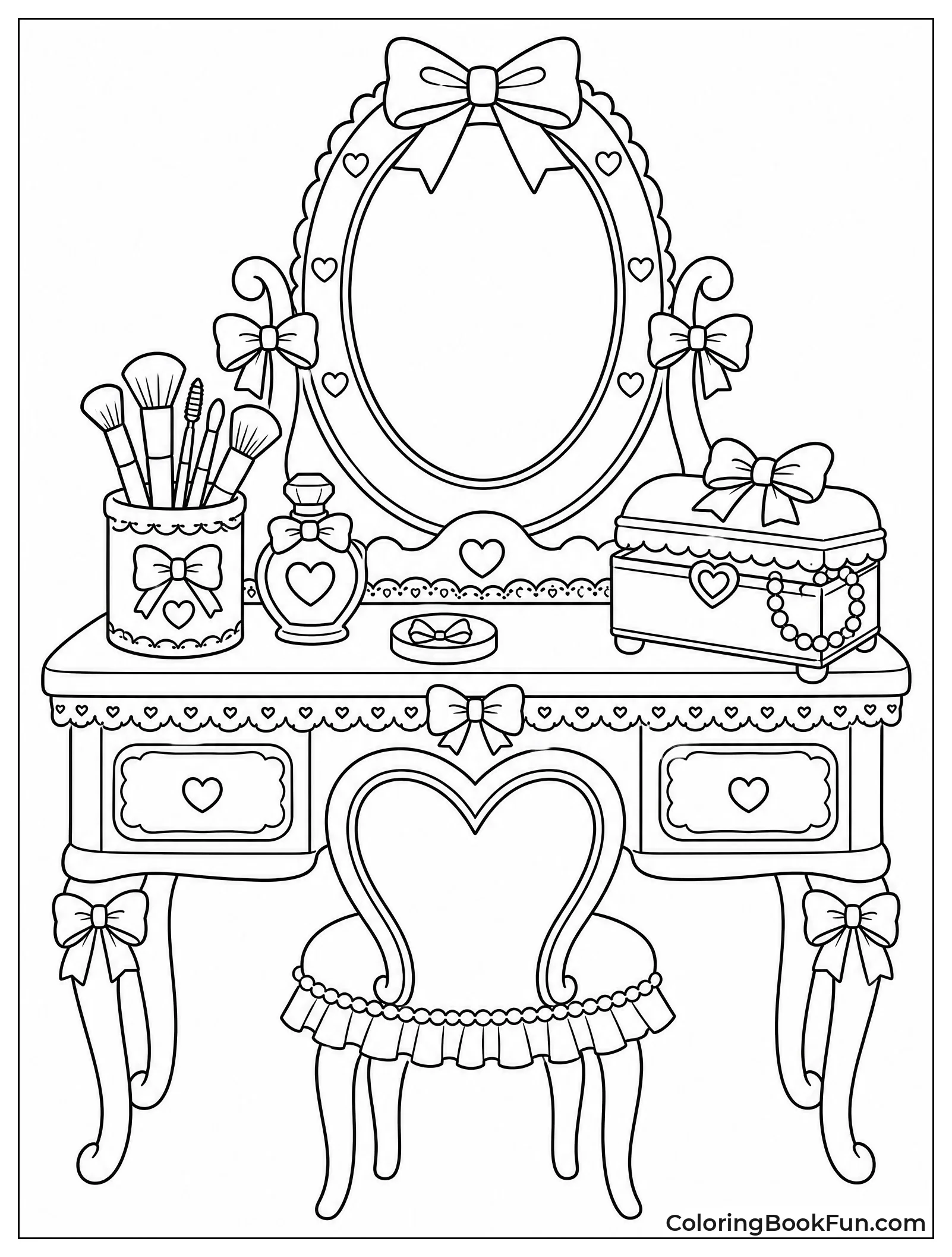 Vintage Vanity with Mirror