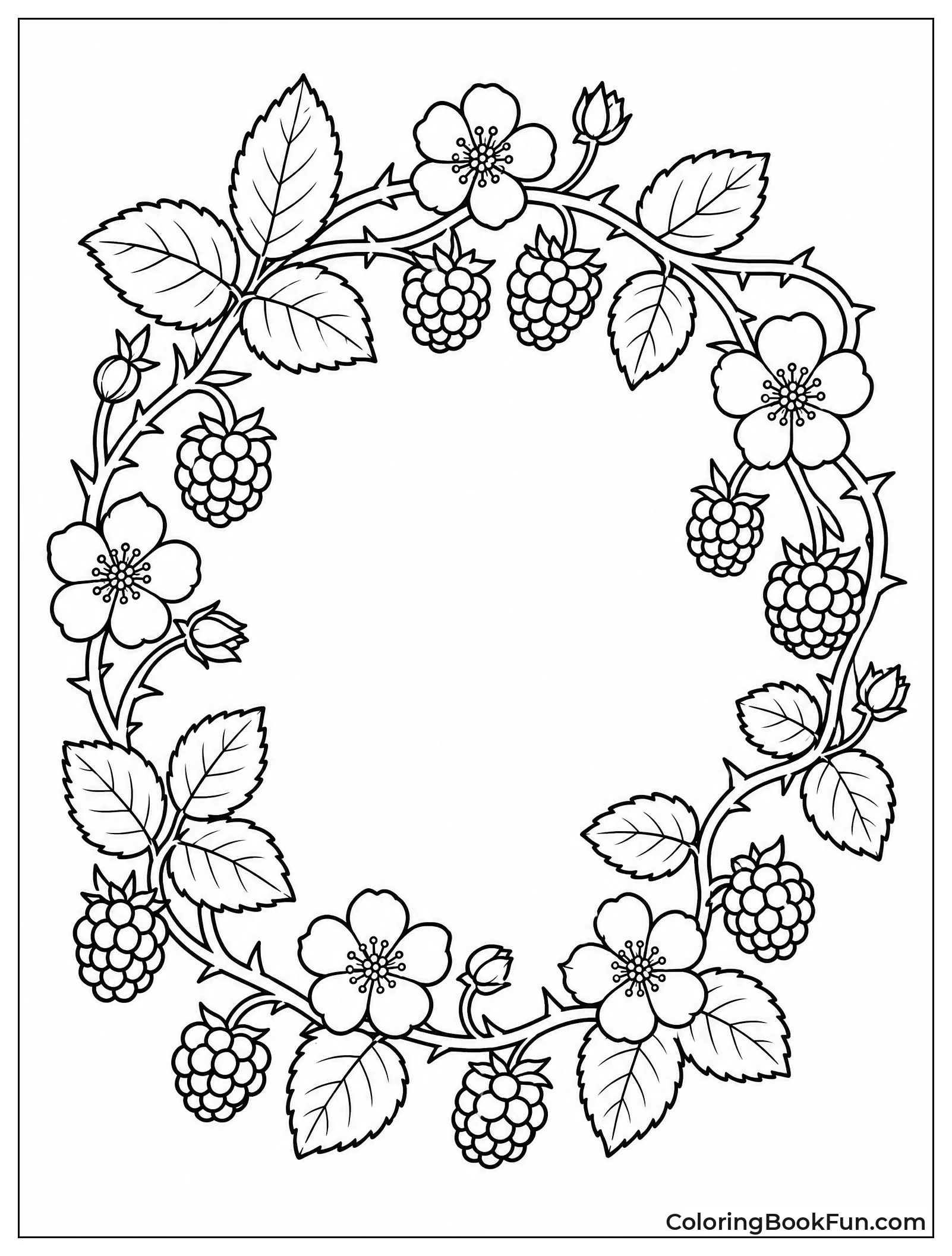 Wreath Made of Blackberry Vines