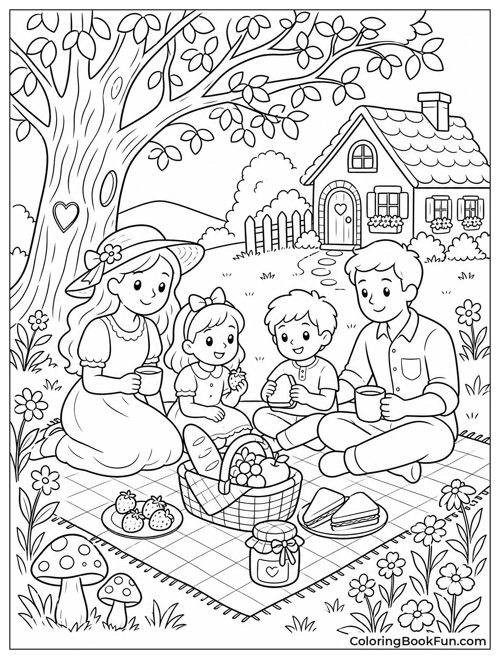 Picnic Blanket under a Big Tree