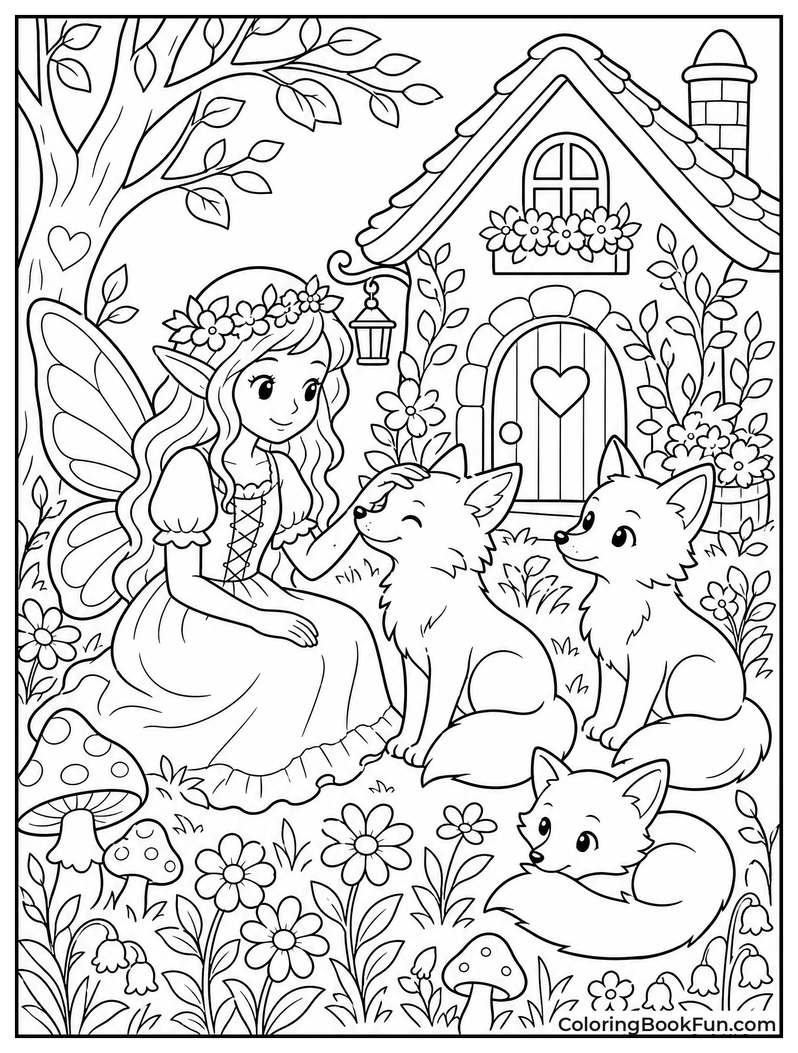 Fairy Sitting with Fox Friends
