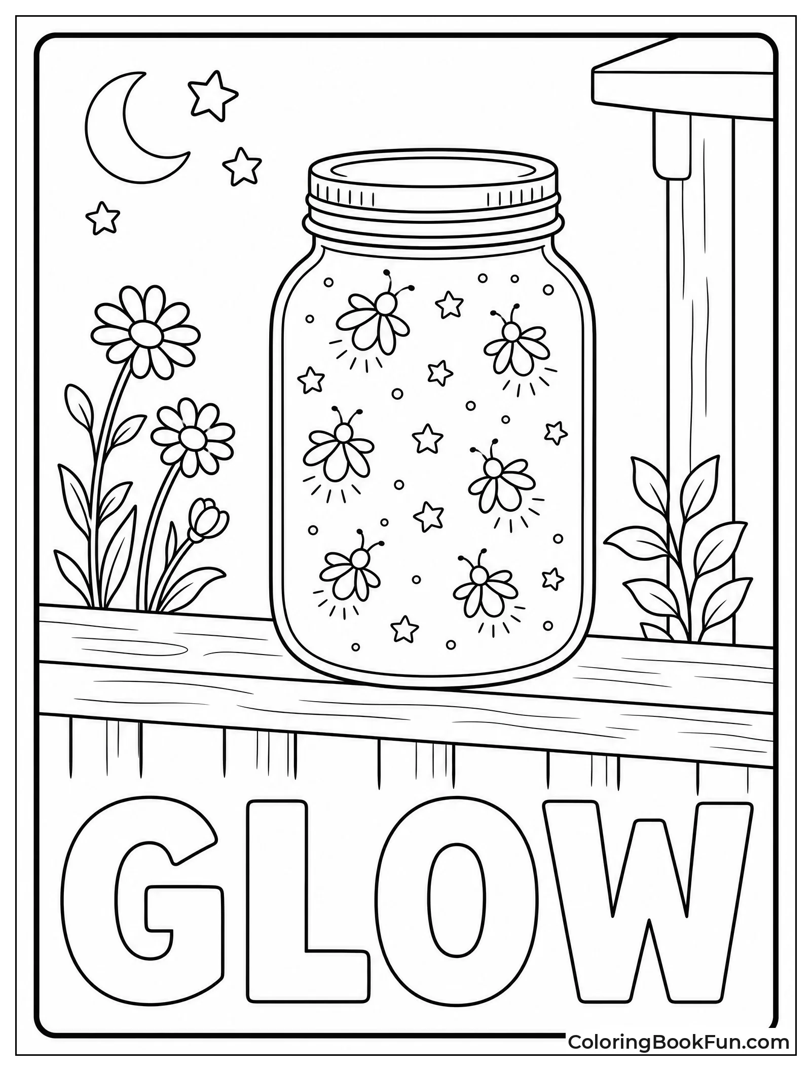 Glowing Fireflies inside a Jar