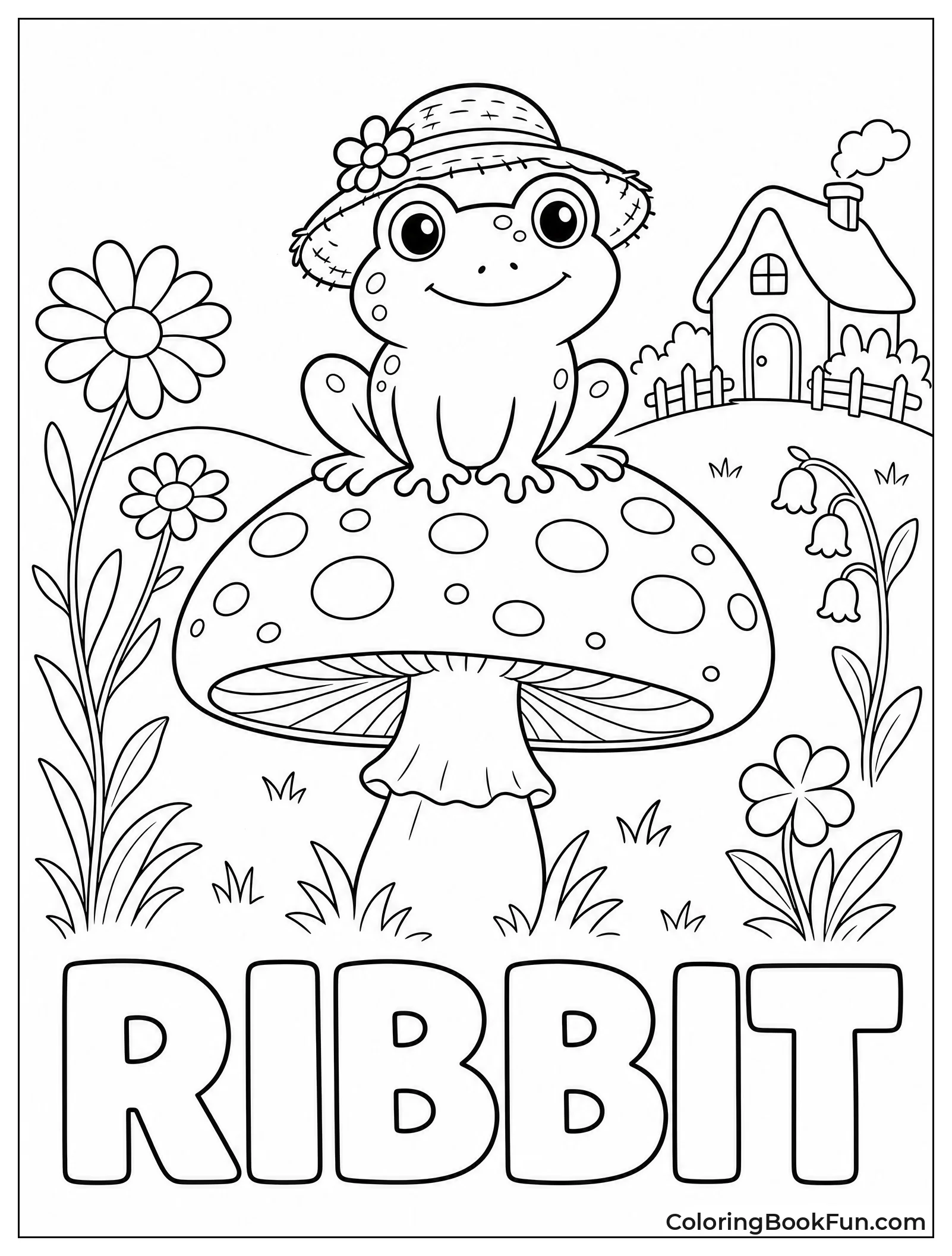 Frog Wearing a Sun Hat
