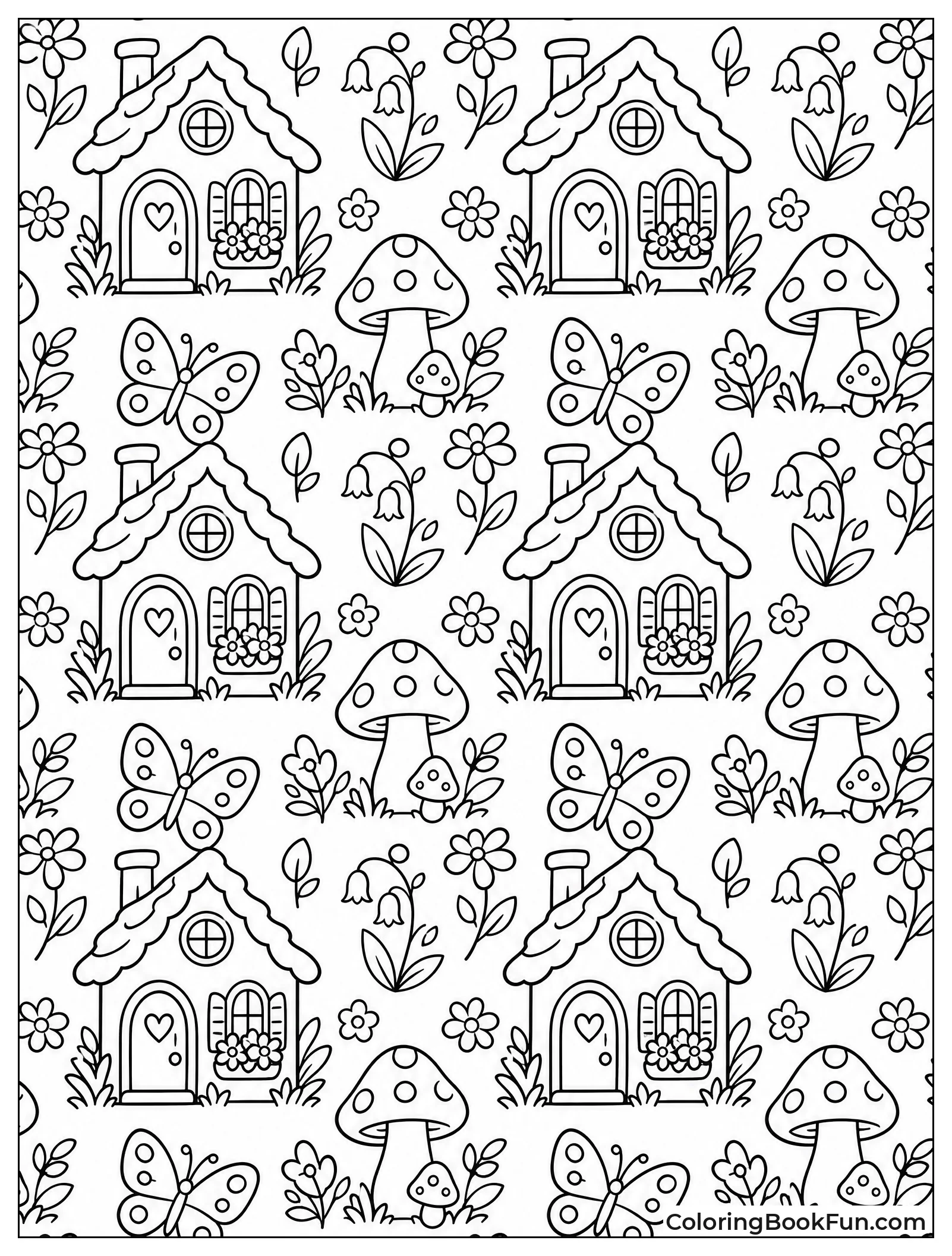 Tile Pattern of Tiny Cottages