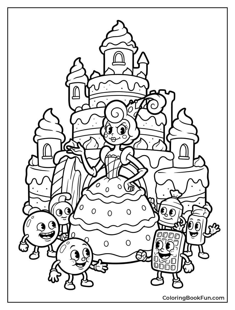 Baroness Standing By Cake Castle