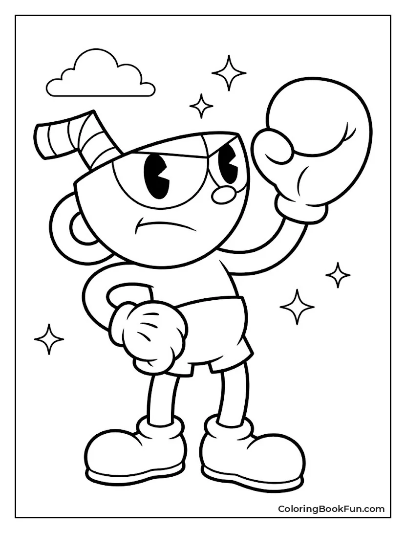 Cuphead Ready With Boxing Glove