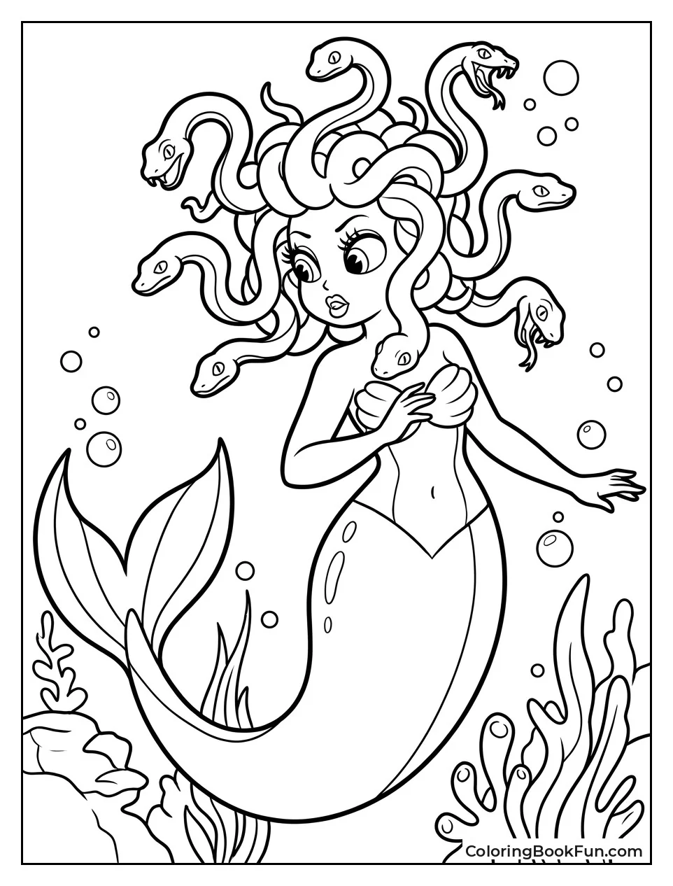 Mermaid Turning Hair Into Snakes