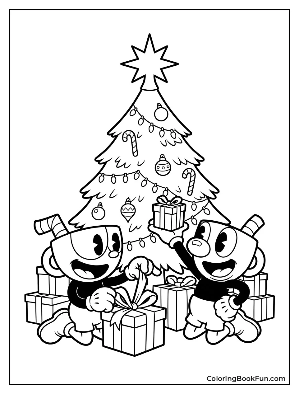 Opening Gifts Under Christmas Tree