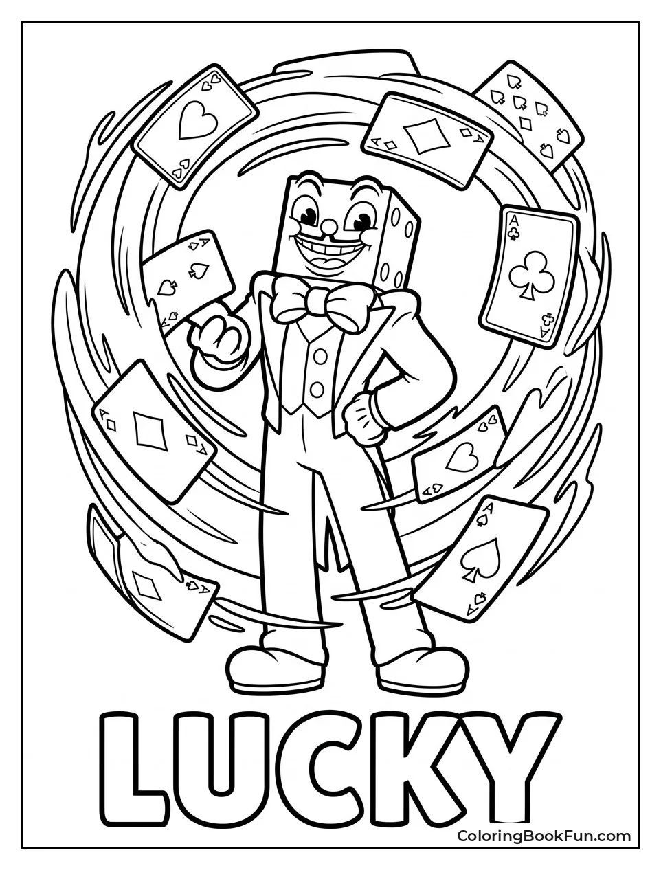 King Dice With Flying Cards