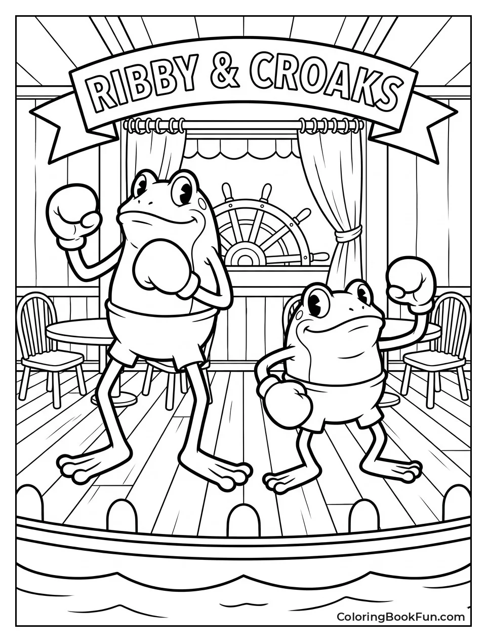 Two Frogs In Boxing Gear