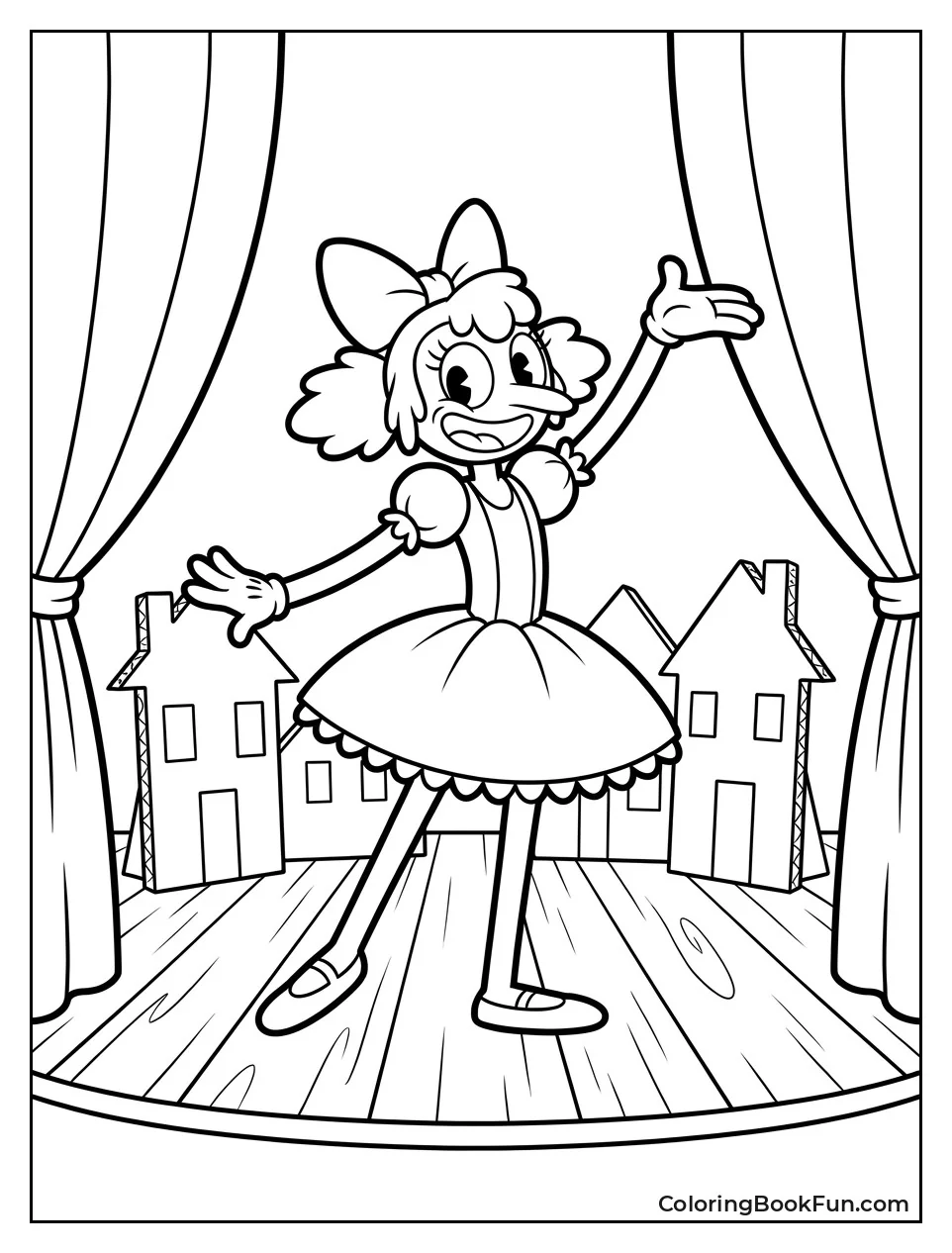 Sally Performing On Theater Stage