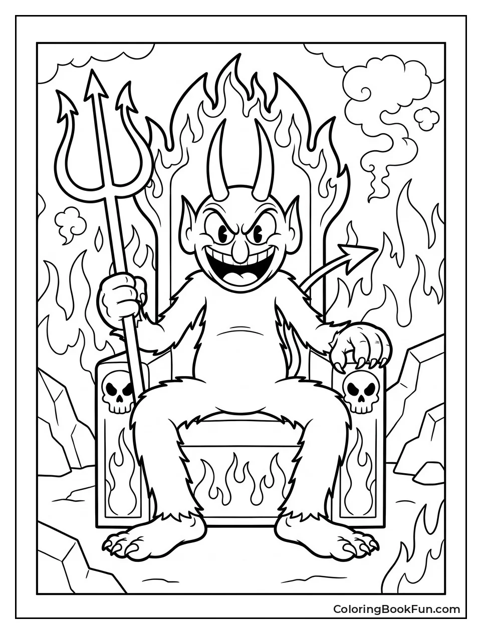 Devil Sitting On His Throne
