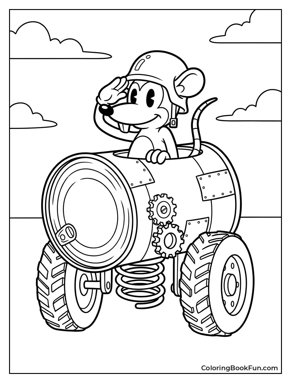 Rat In Mechanical Soup Can Tank