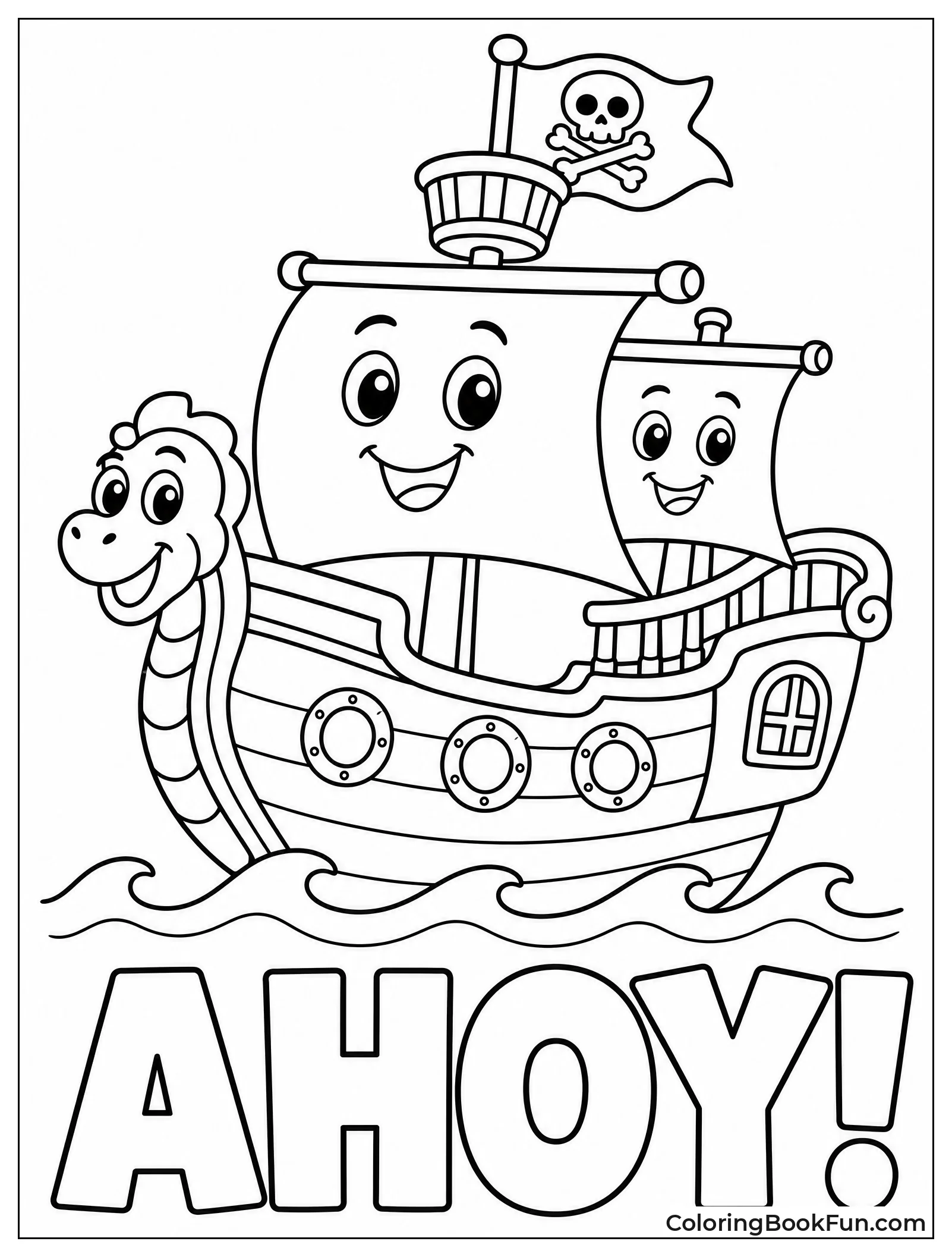 Cute Ship with Big Eyes
