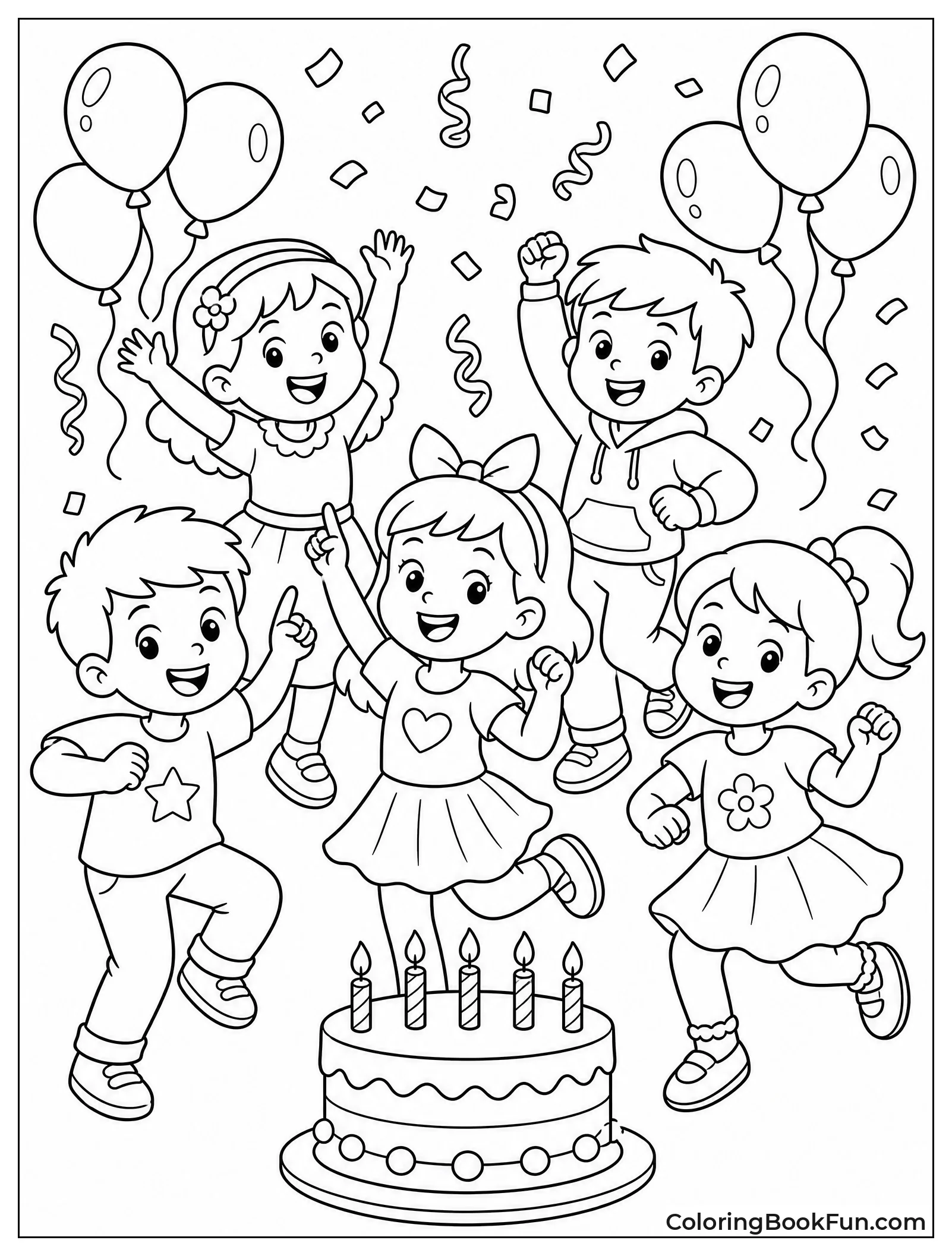 Kids Dancing at a Birthday Party