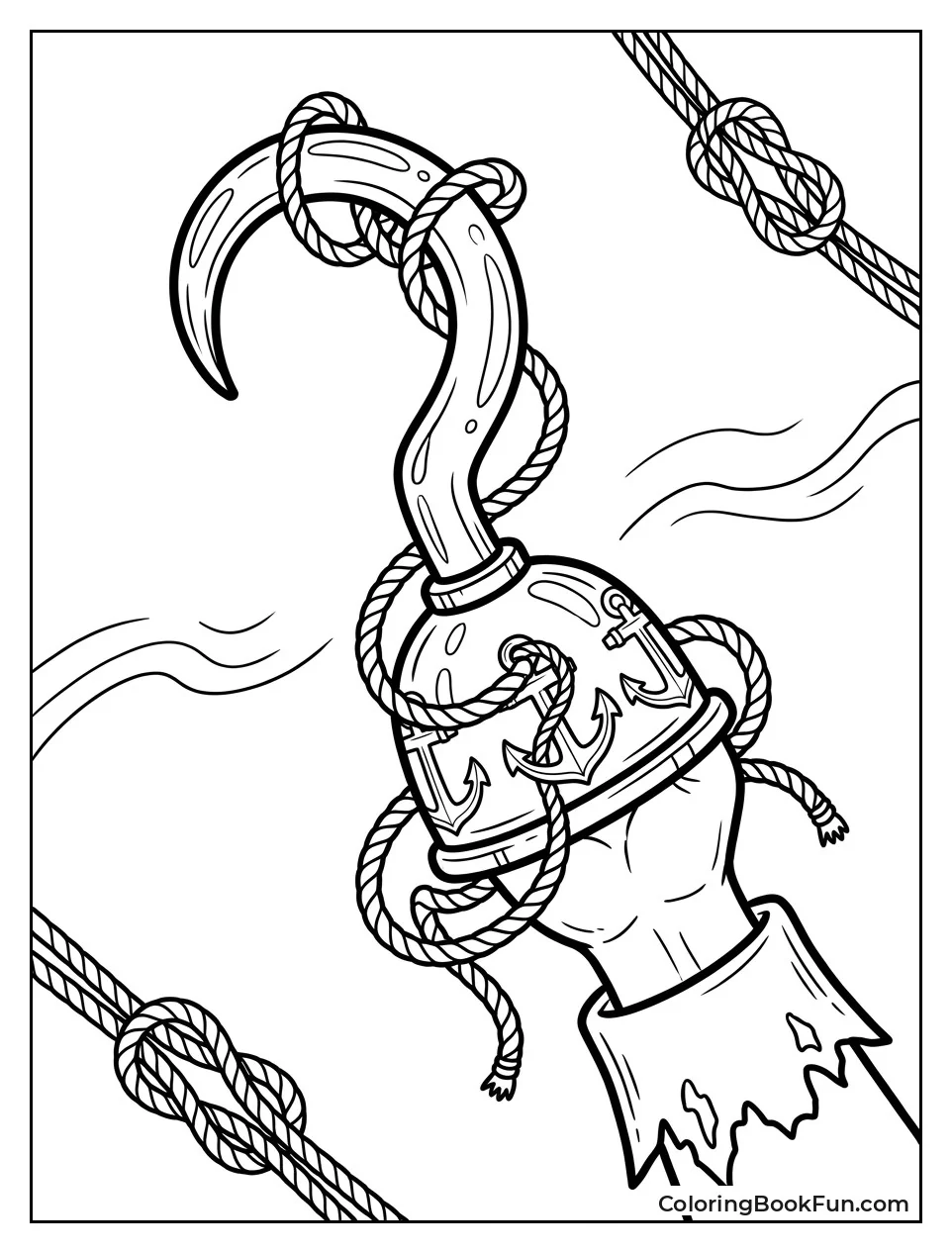 Hook Gleams with Pirate Ropes