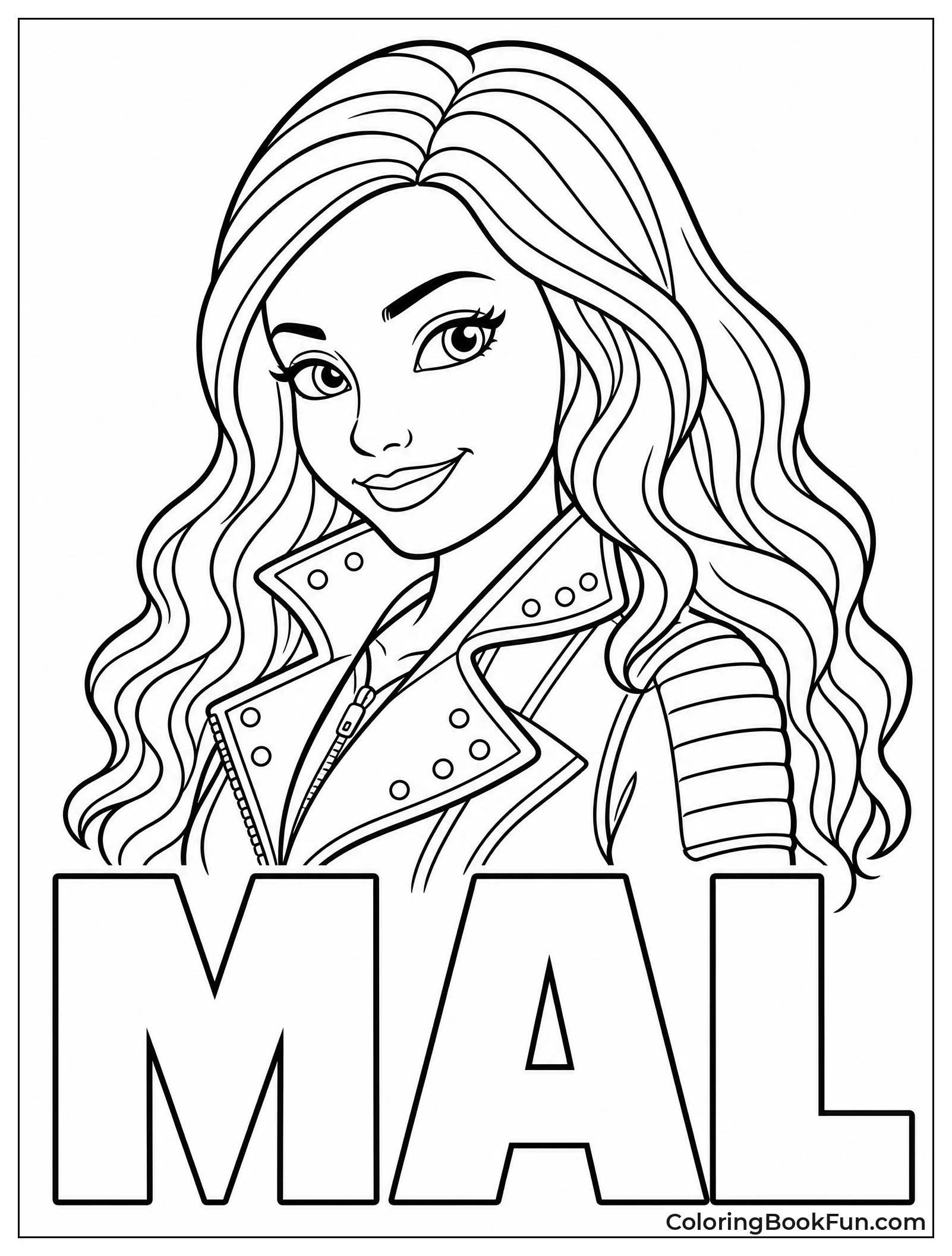 Mal Smiles in Her Portrait