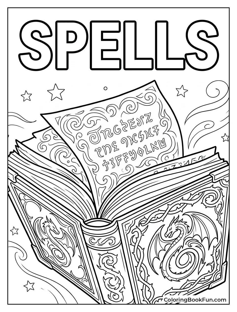 Spellbook Glows with Dragon Art