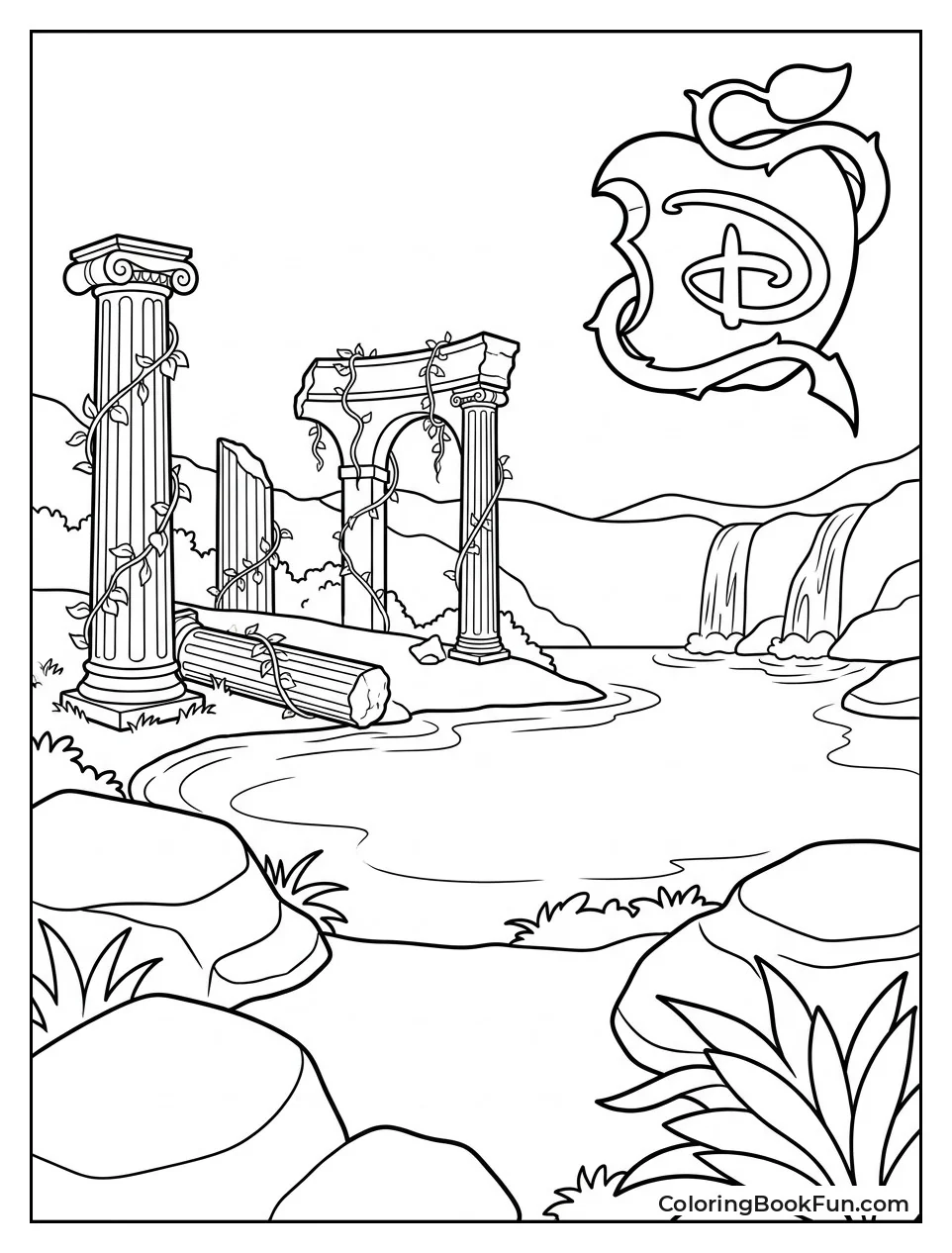 Lake Glows near Ancient Ruins