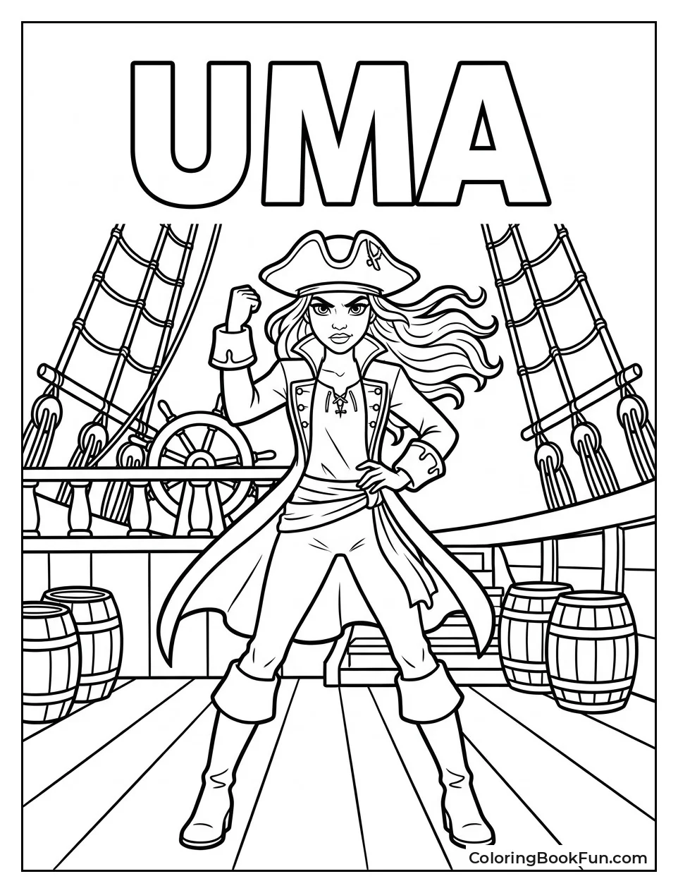 Uma Strikes a Fierce Pose