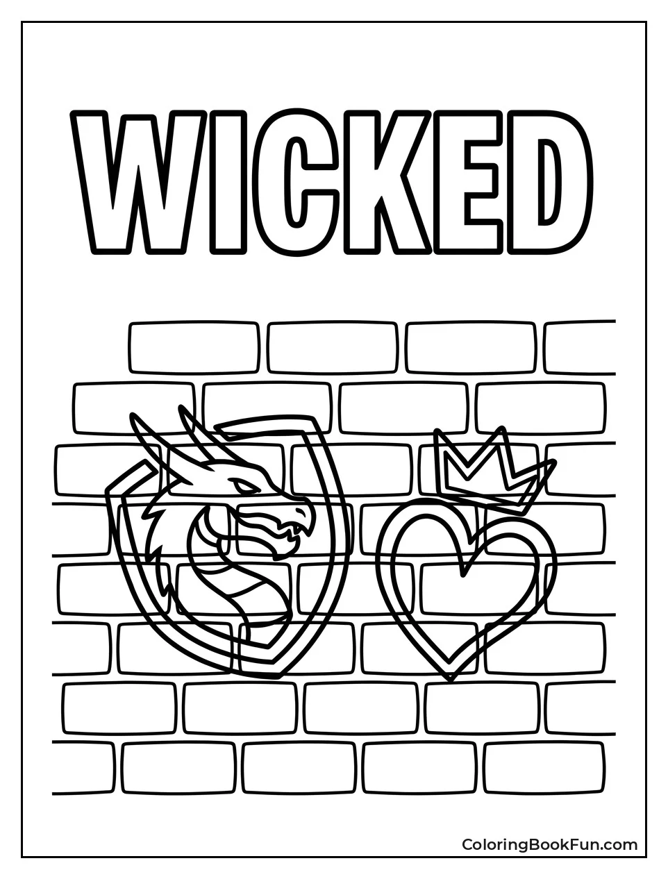 Graffiti Covers the Brick Wall