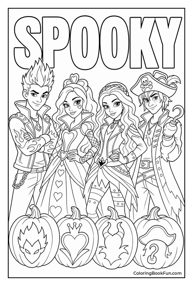 Characters Wear Spooky Costumes