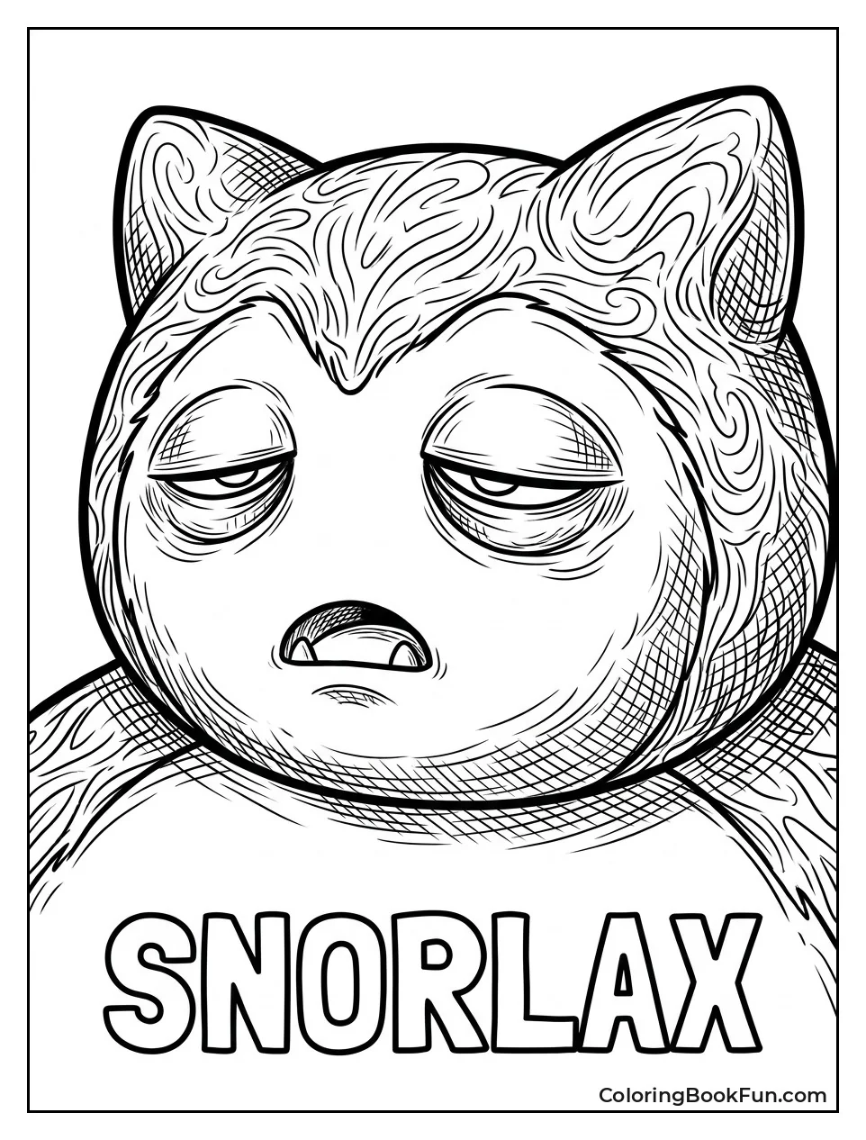 Close Up of Snorlax Face