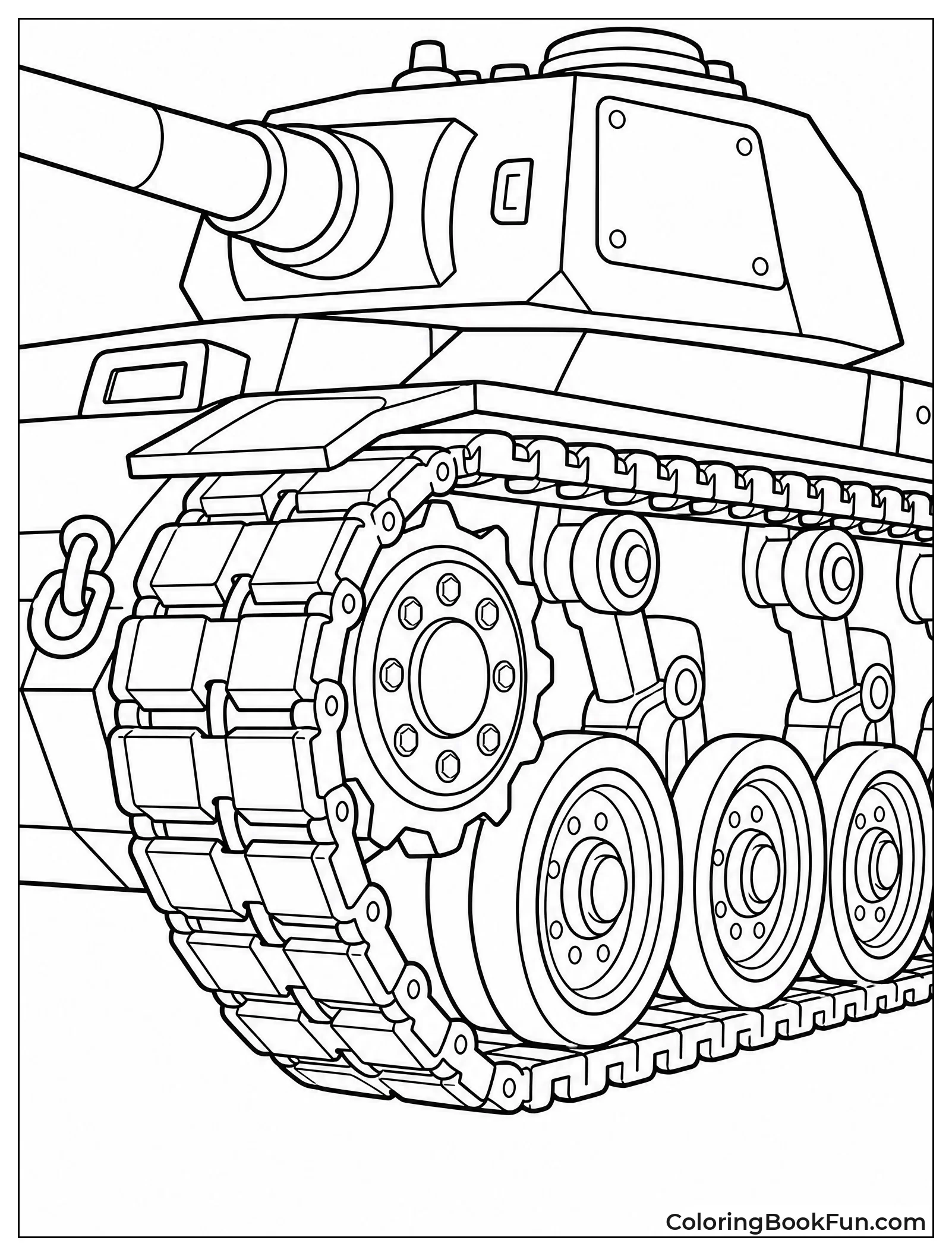 Close Up of Tank Tracks