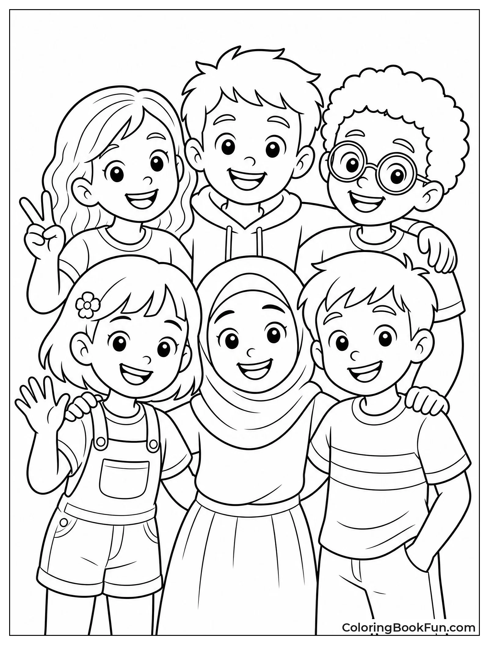 Diverse Friends Smiling for a Photo