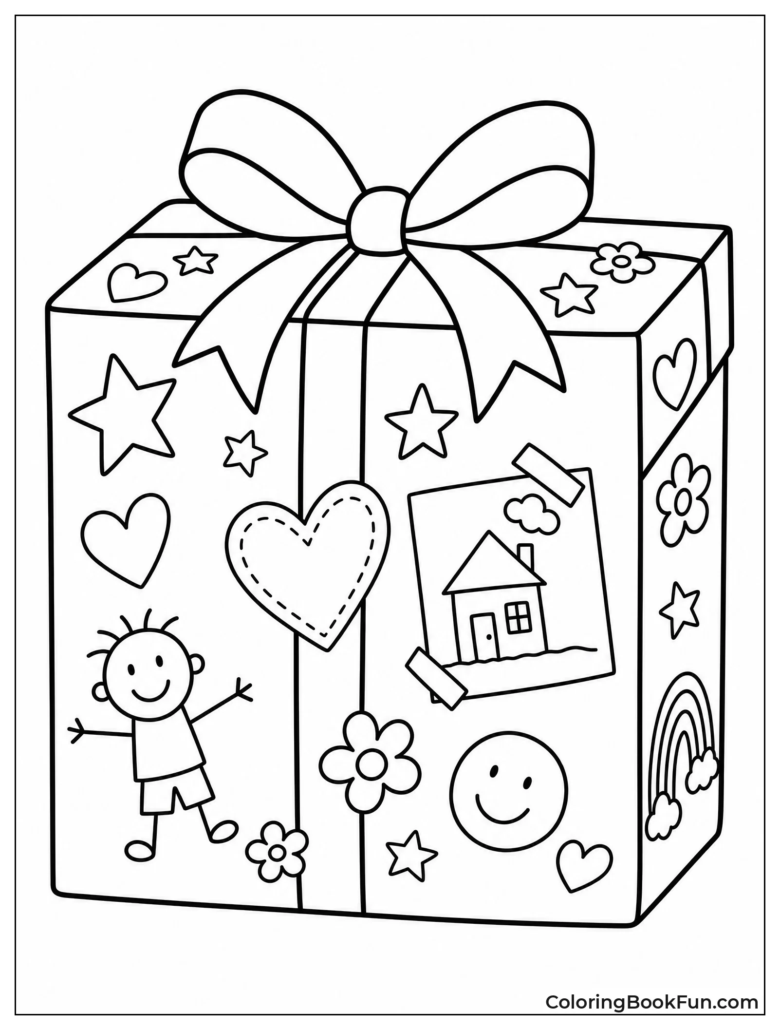 Handmade Gift Box with Drawings