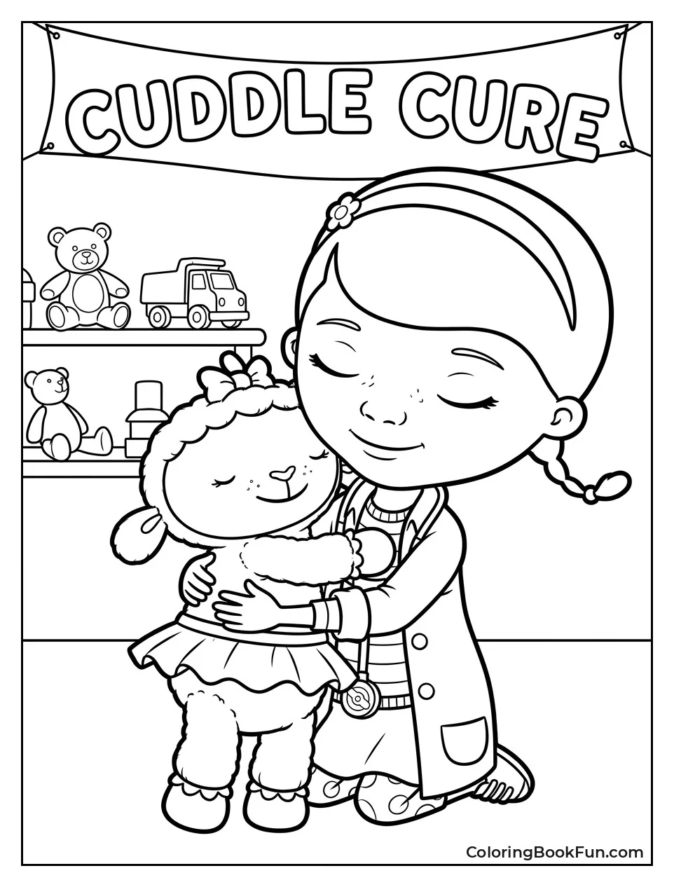 Doc Giving Lambie Warm Hug