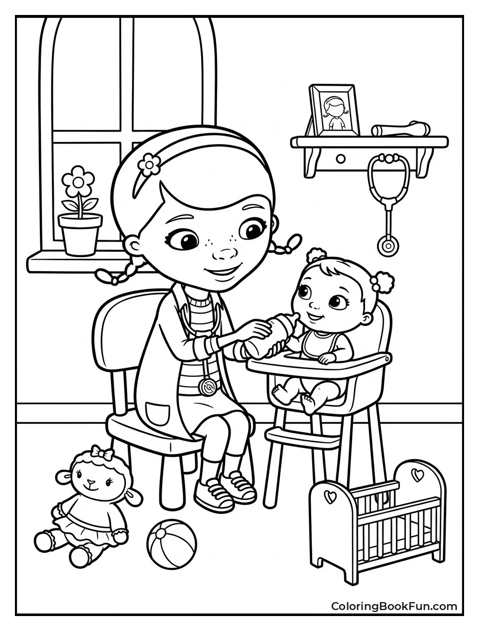 Doc Feeding Her Baby Sister