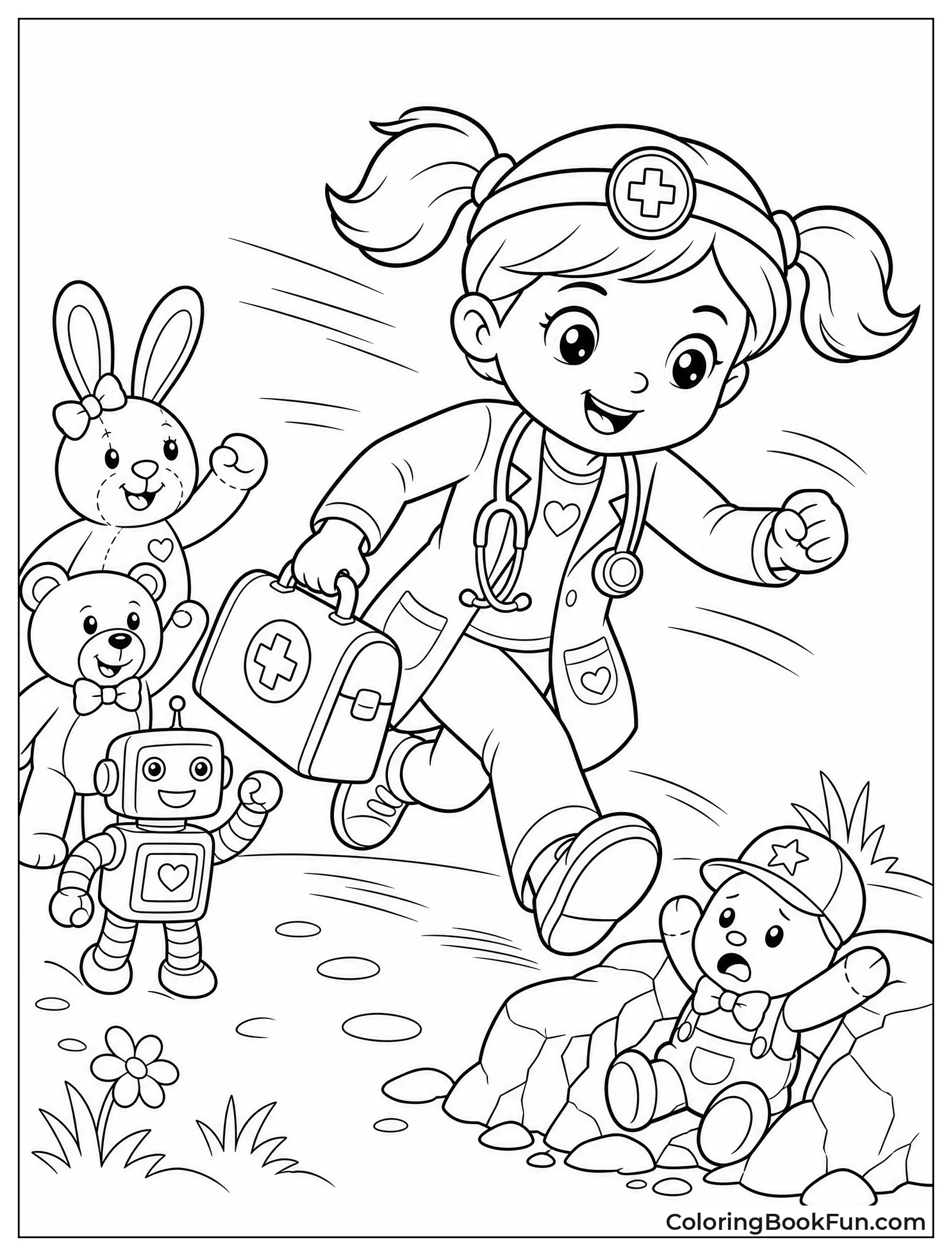Doc Rushing to Rescue a Toy