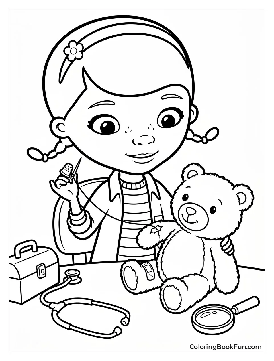 Doc Fixing Loose Seam on Teddy
