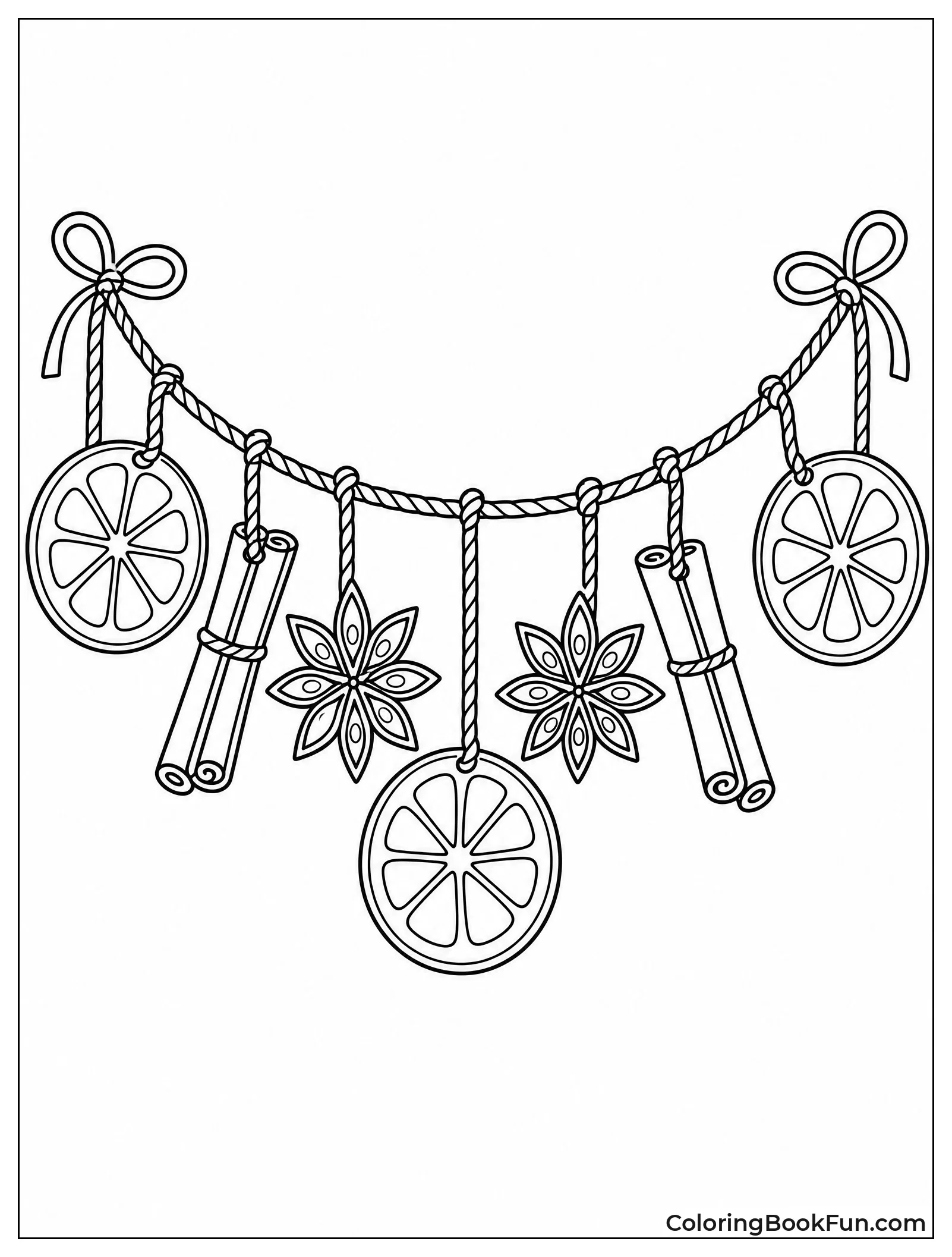 Garland Made with Dried Oranges